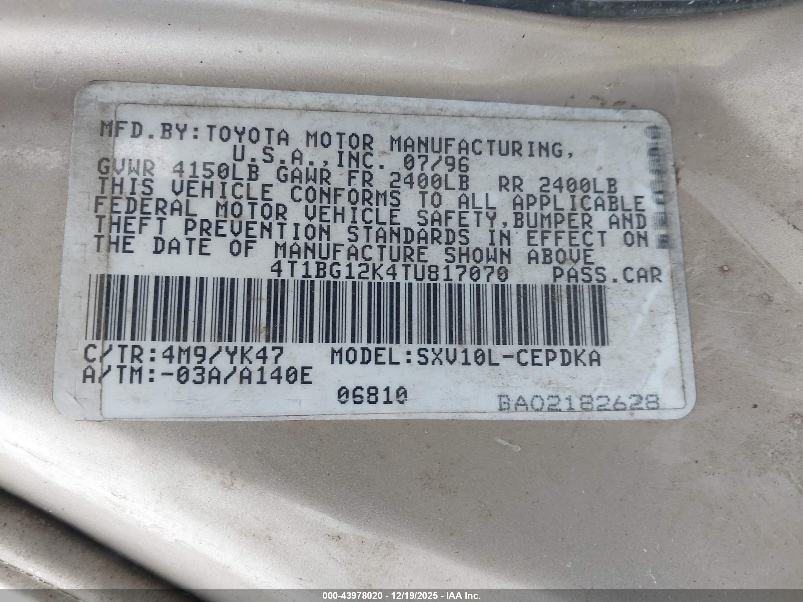 TOYOTA CAMRY image 9
