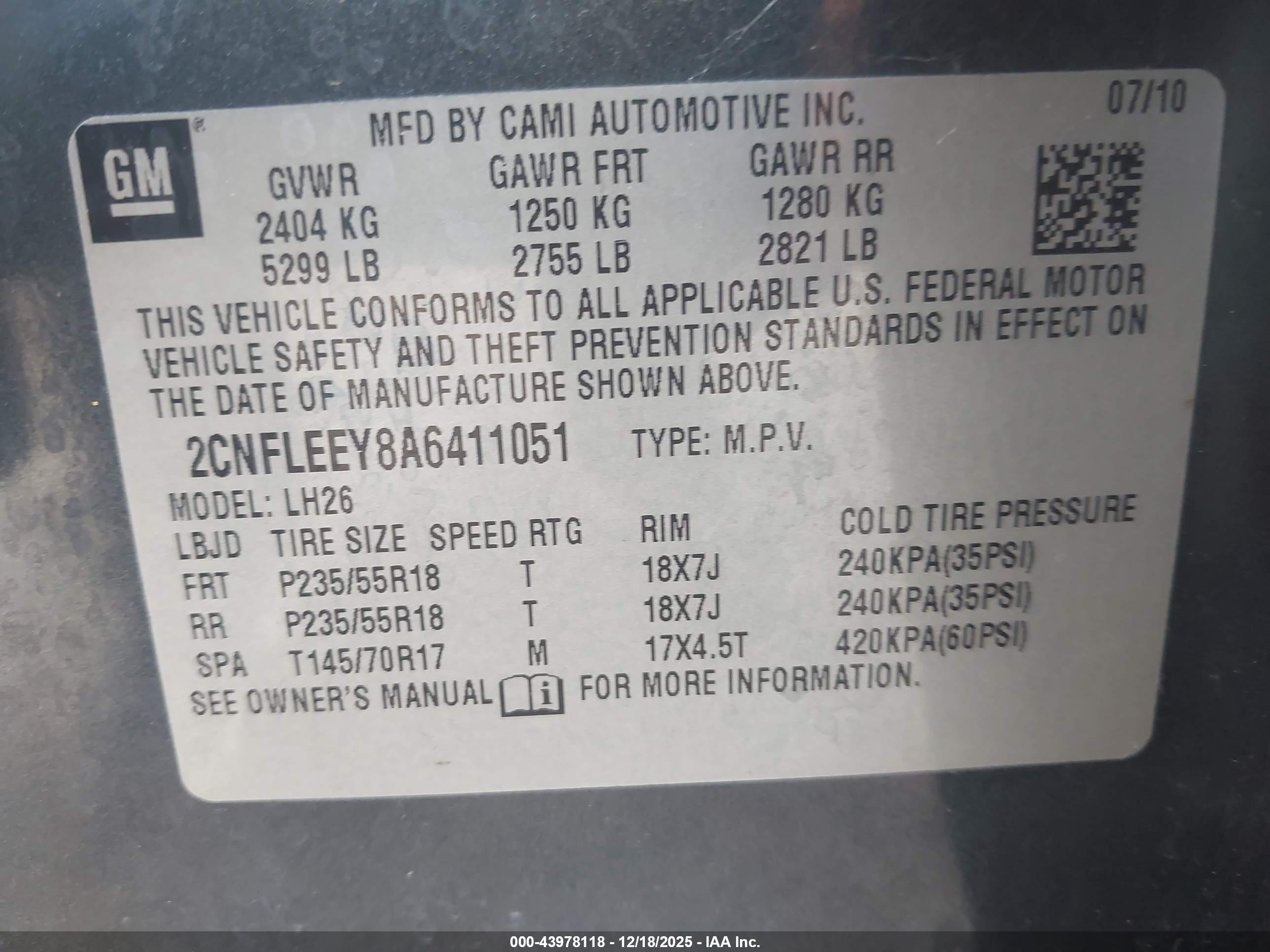 CHEVROLET EQUINOX image 9