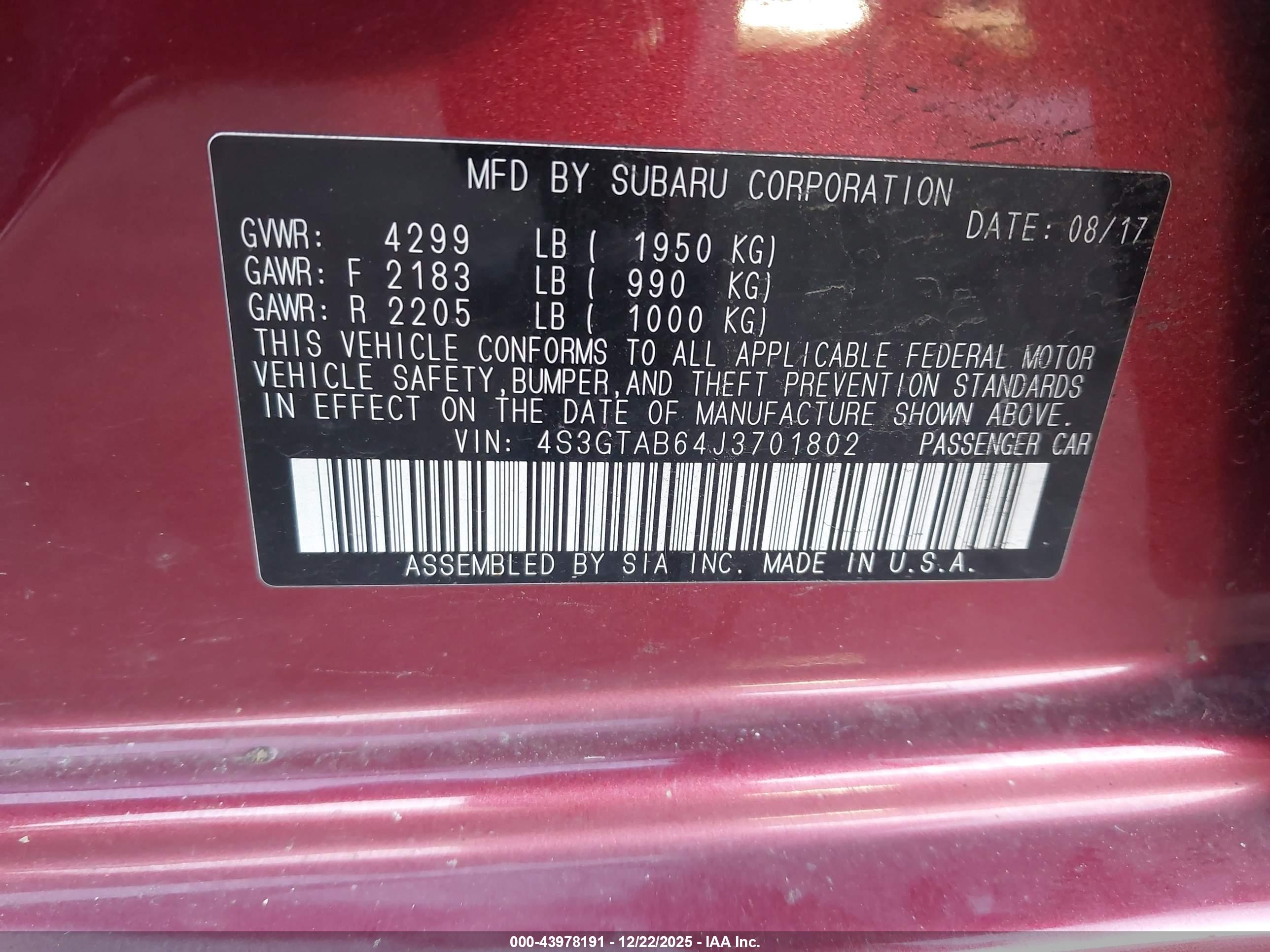 SUBARU IMPREZA image 9