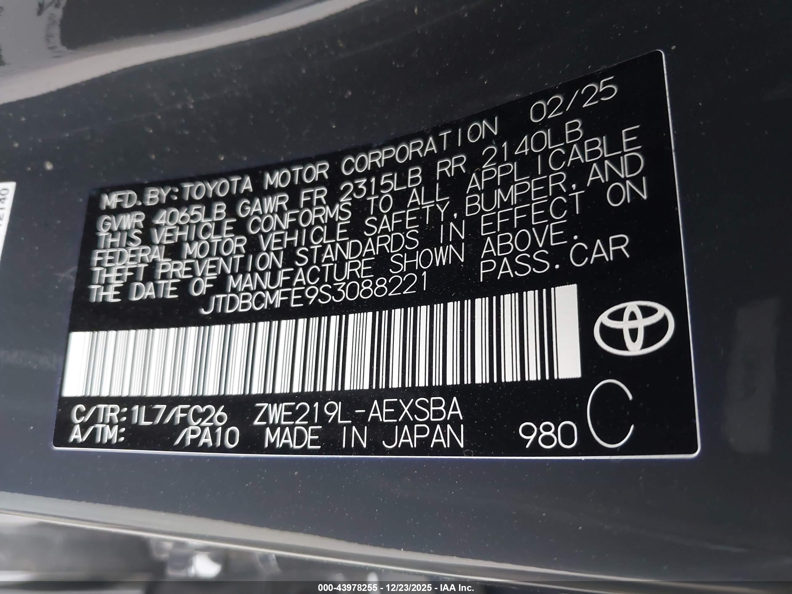 TOYOTA COROLLA image 9