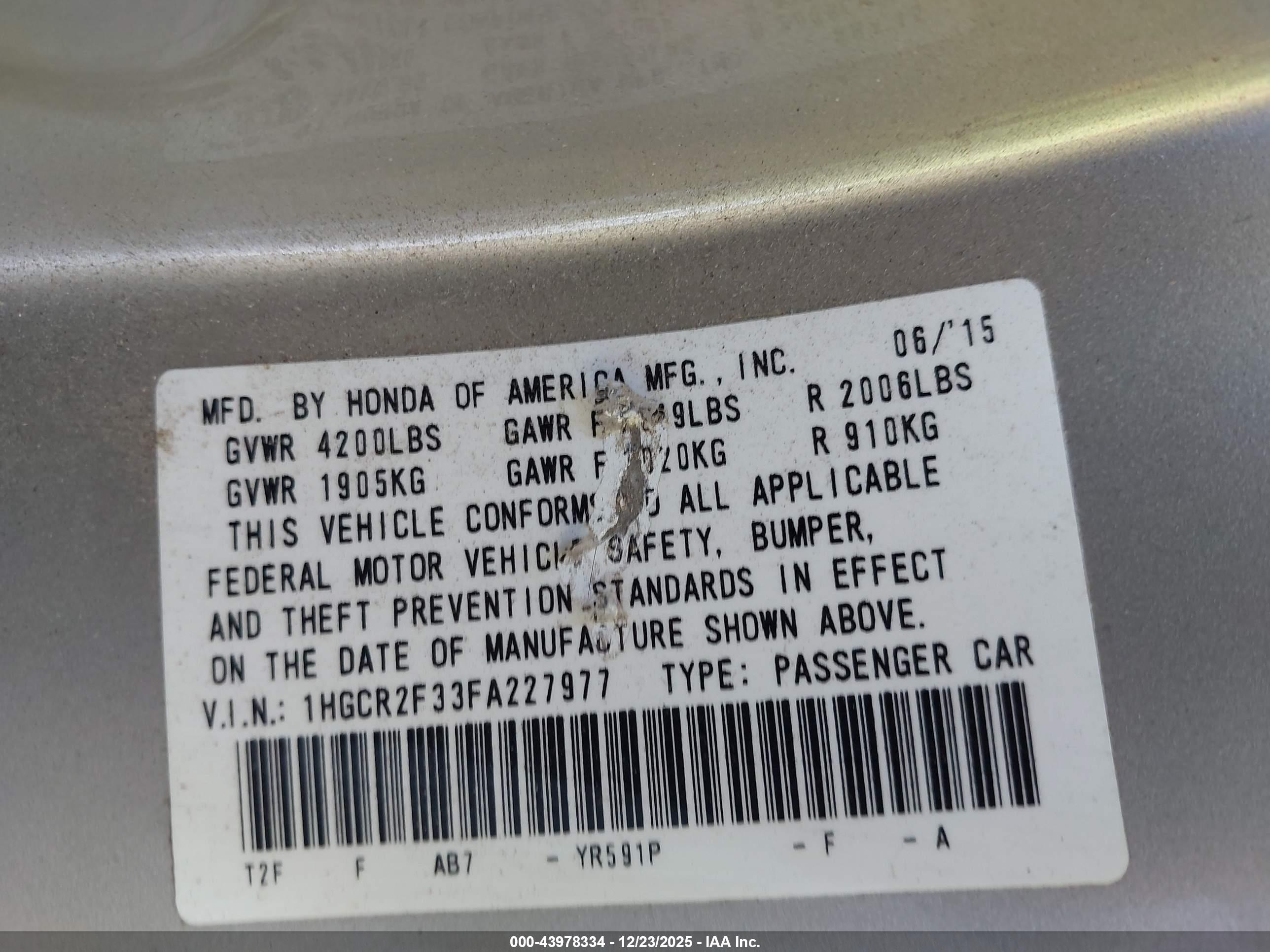 HONDA ACCORD image 9