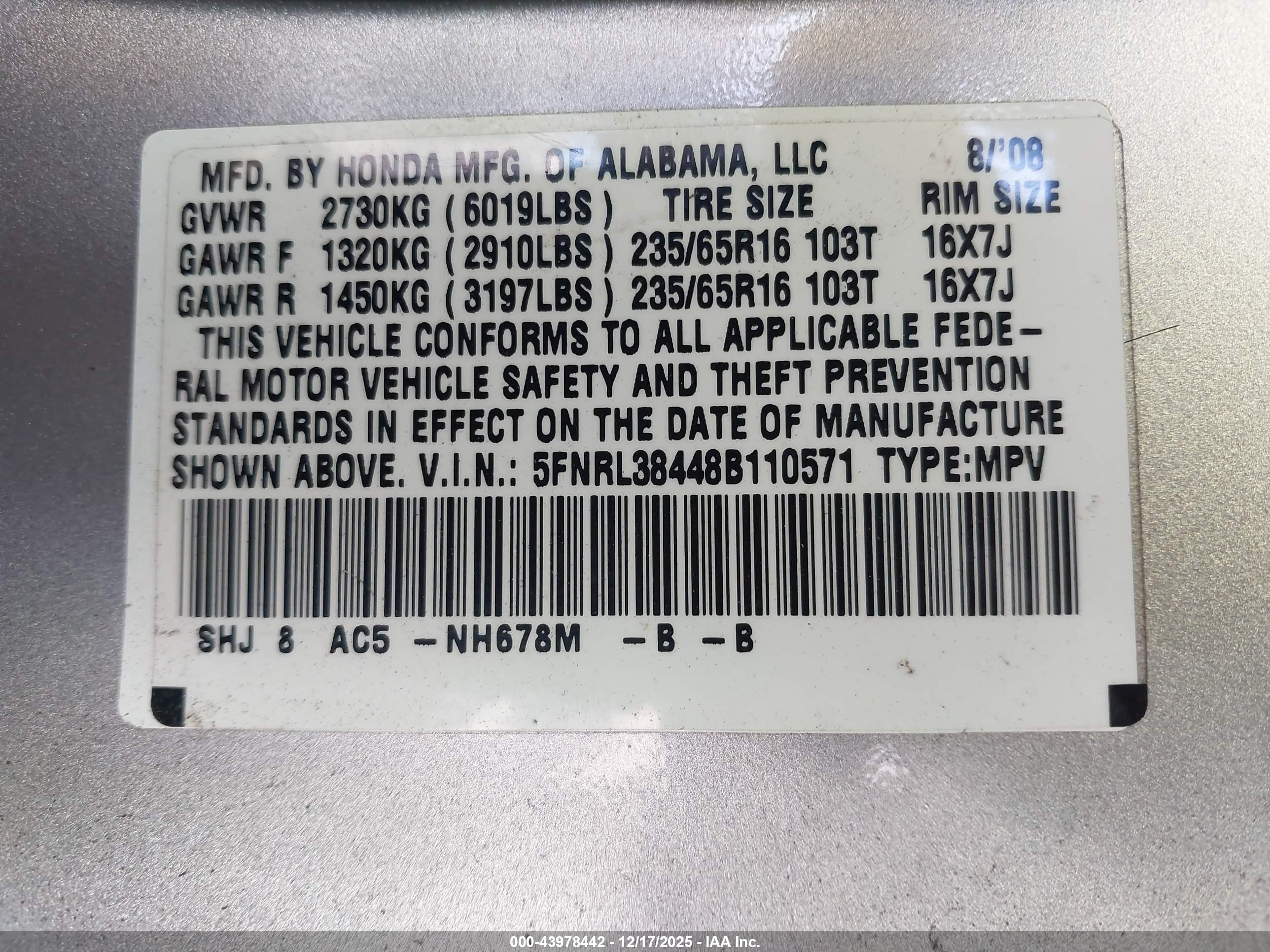 HONDA ODYSSEY image 9