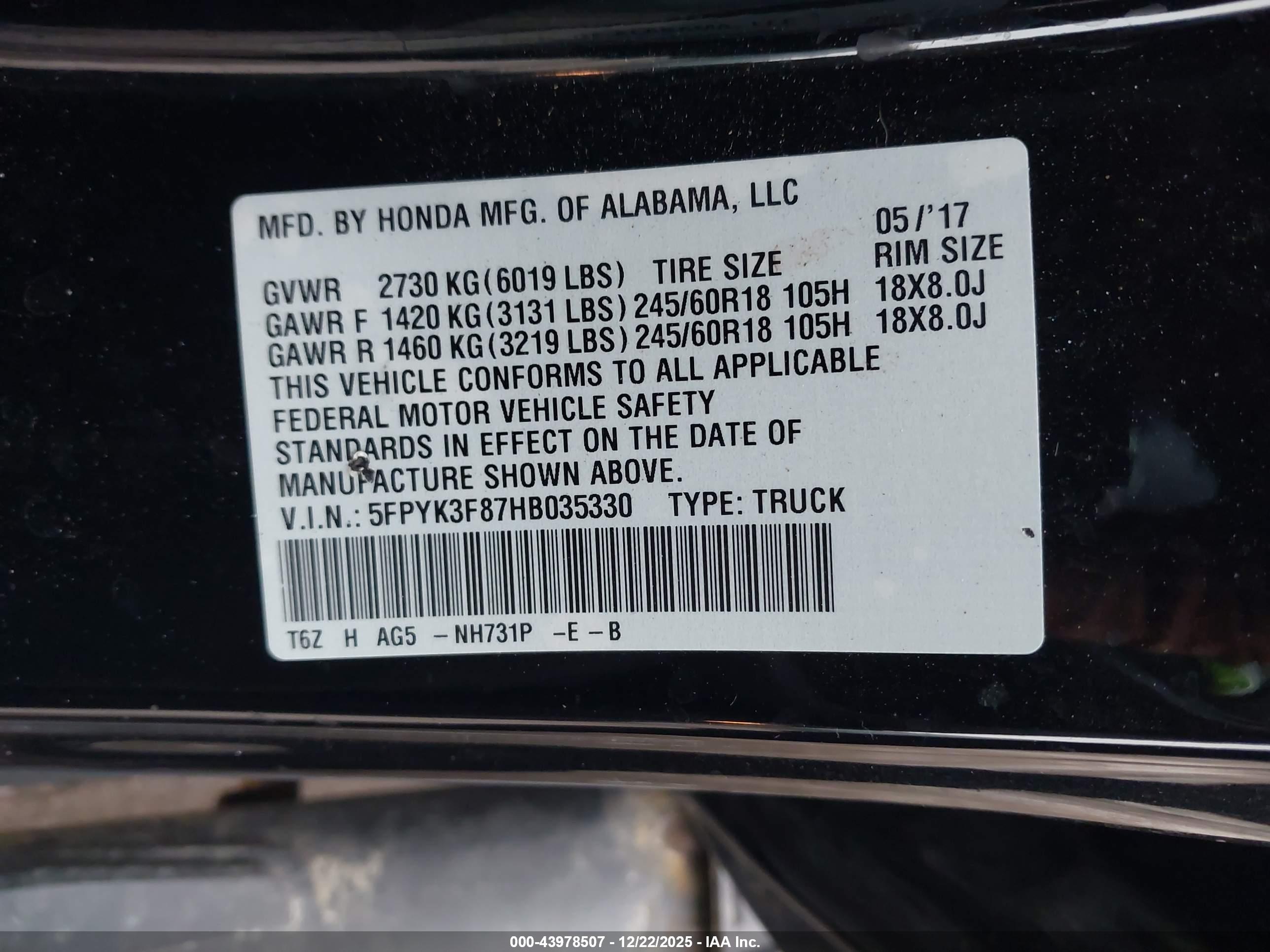 HONDA RIDGELINE image 9