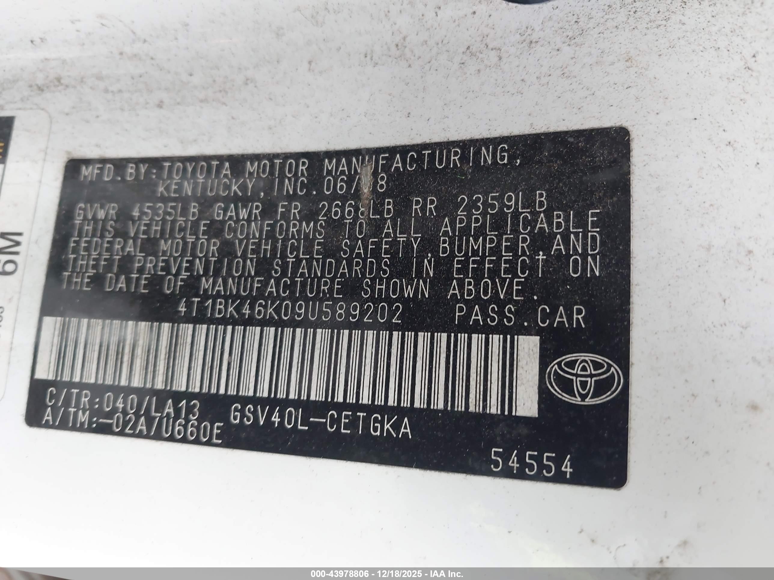 TOYOTA CAMRY image 9