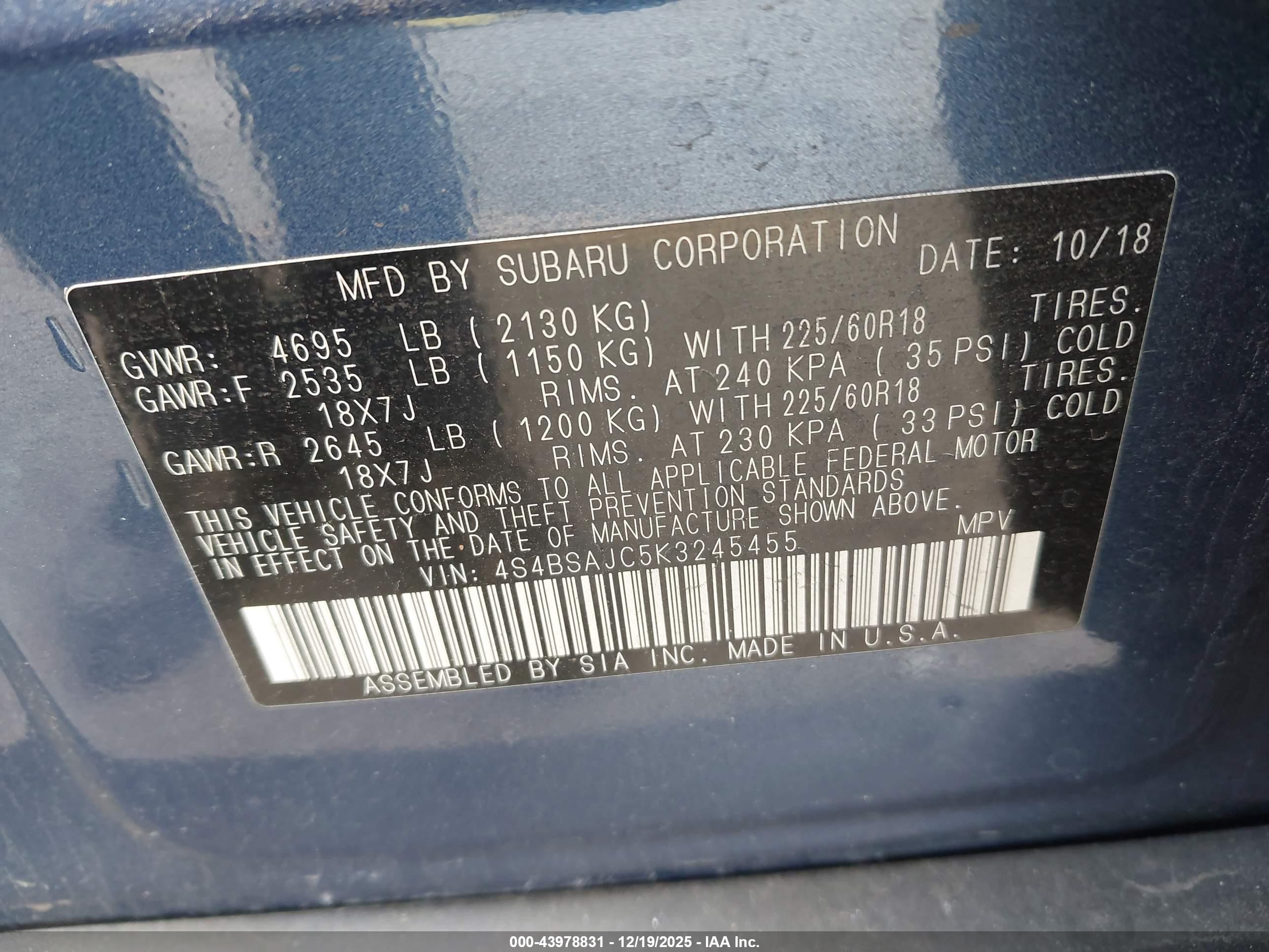 SUBARU OUTBACK image 9