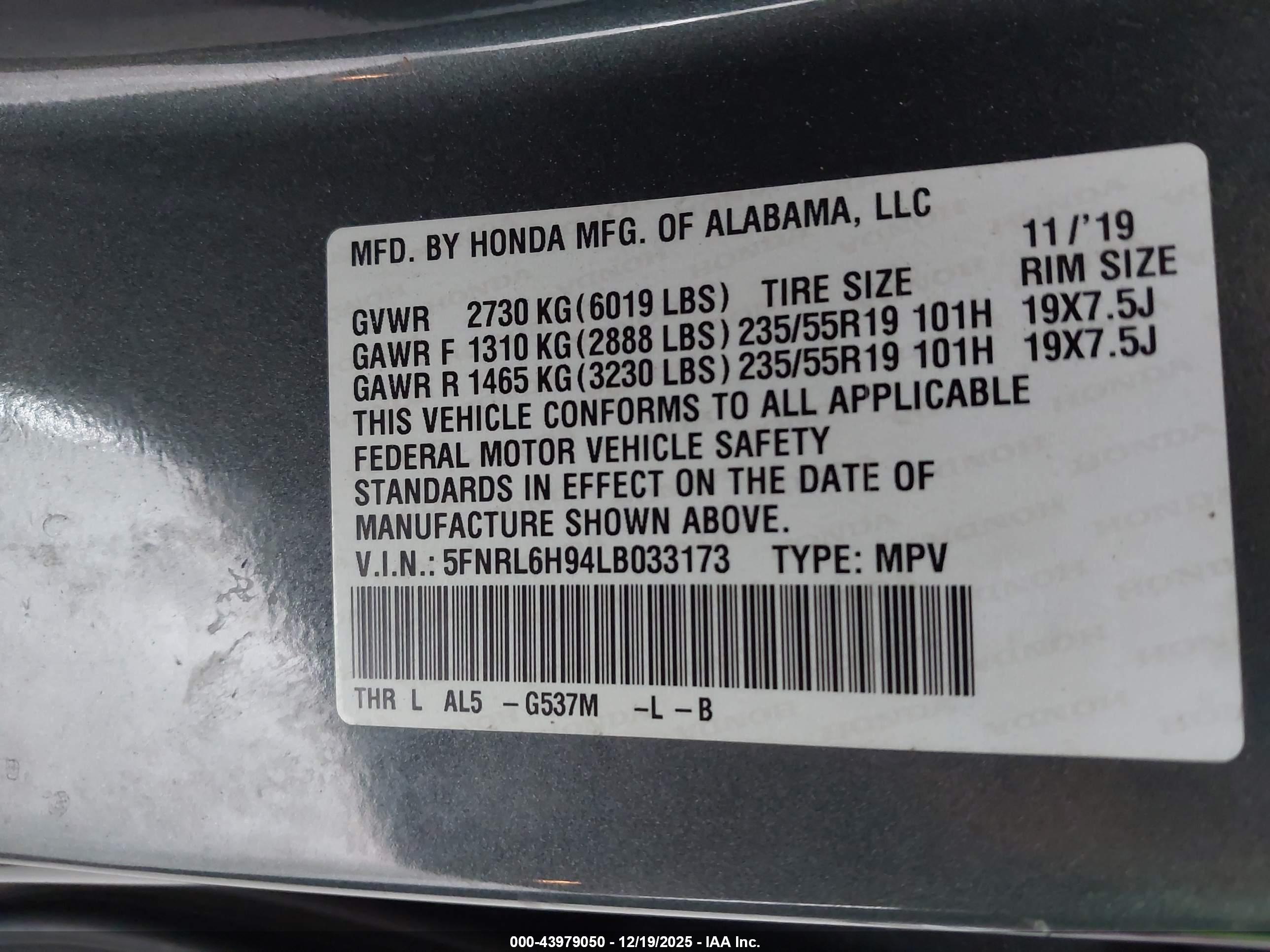 HONDA ODYSSEY image 9
