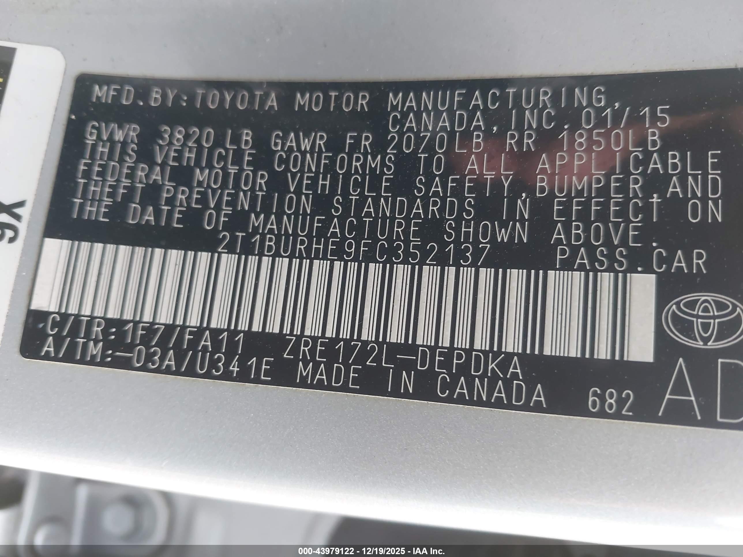 TOYOTA COROLLA image 9