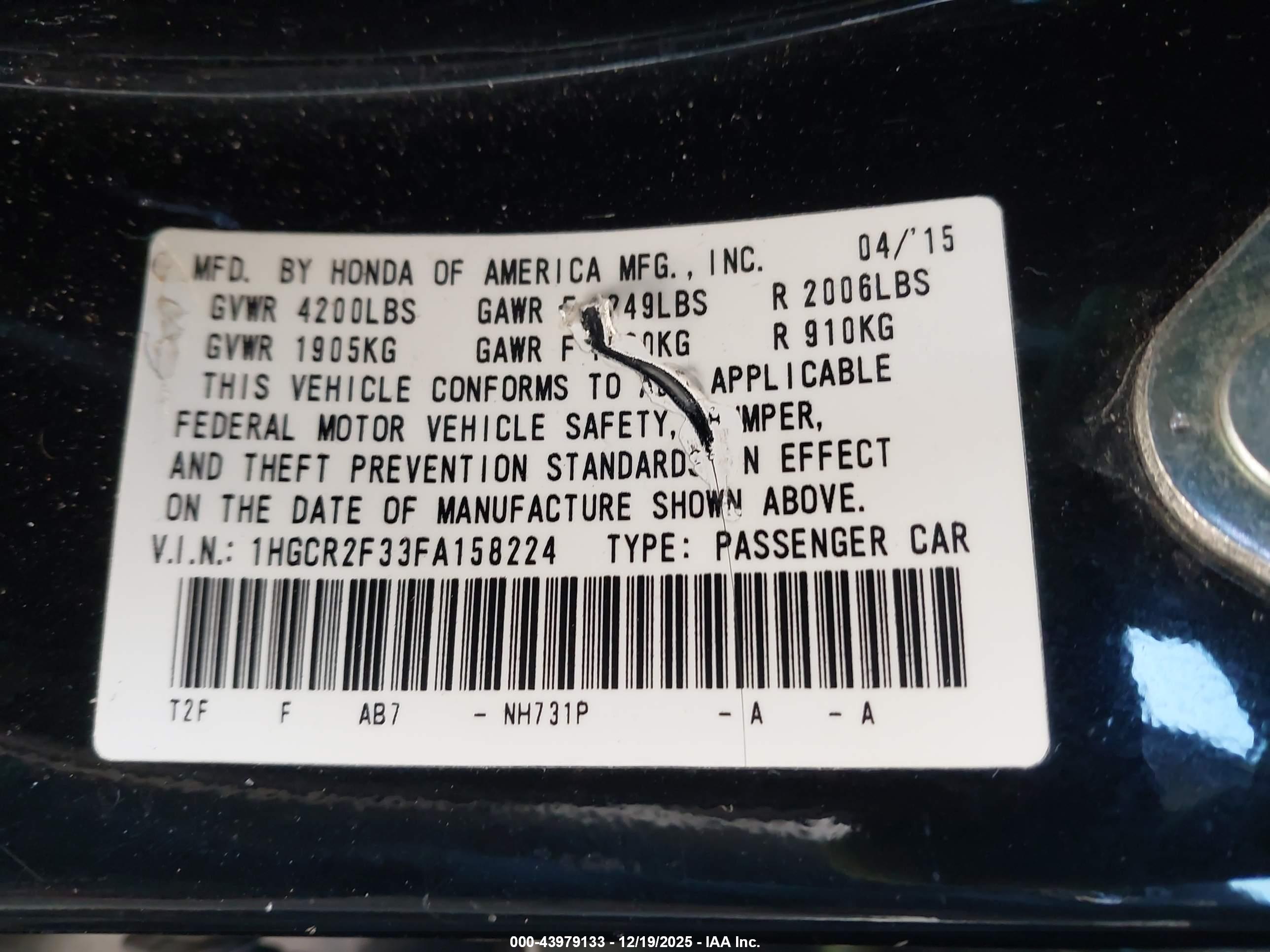 HONDA ACCORD image 9