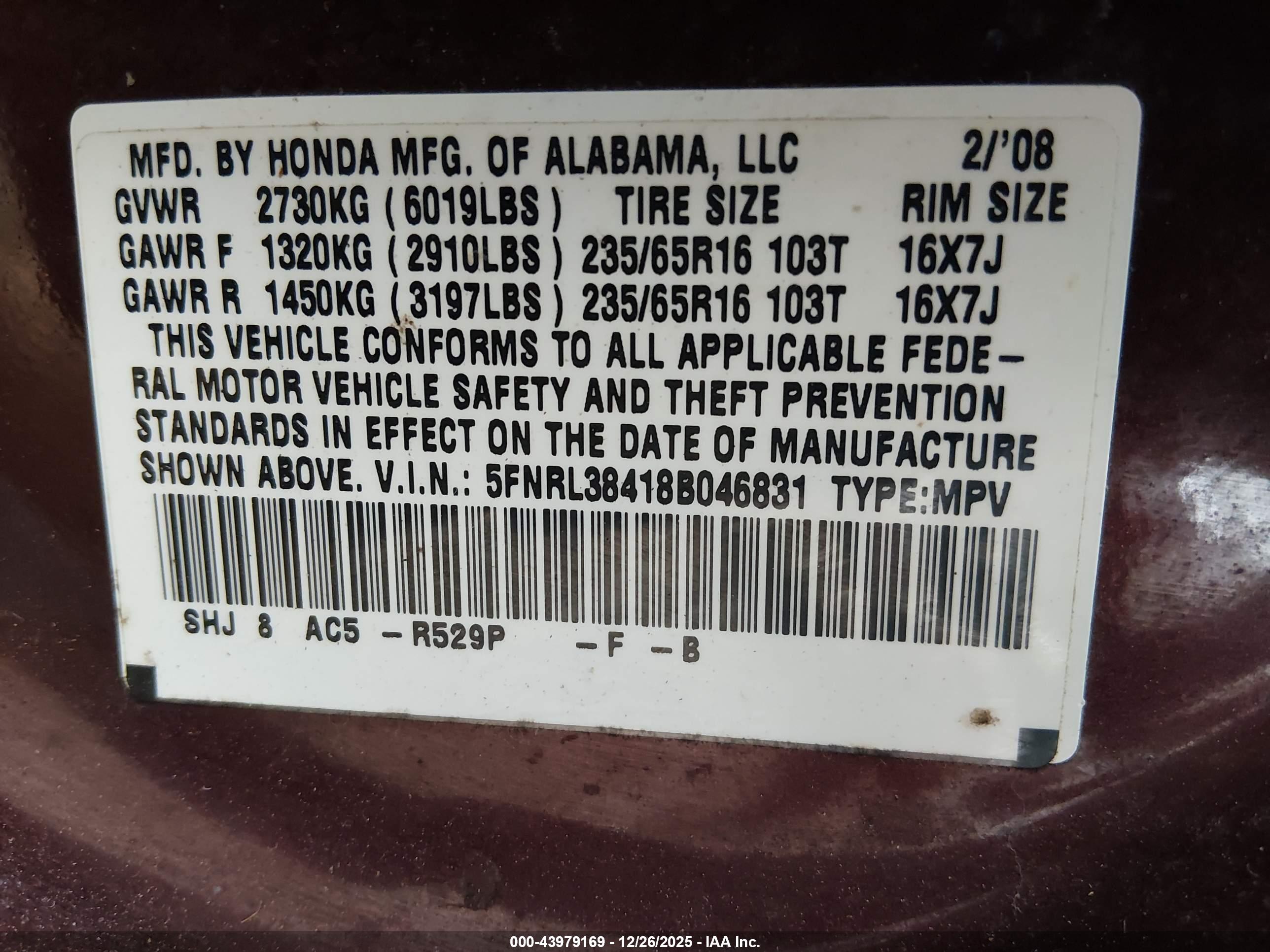 HONDA ODYSSEY image 9