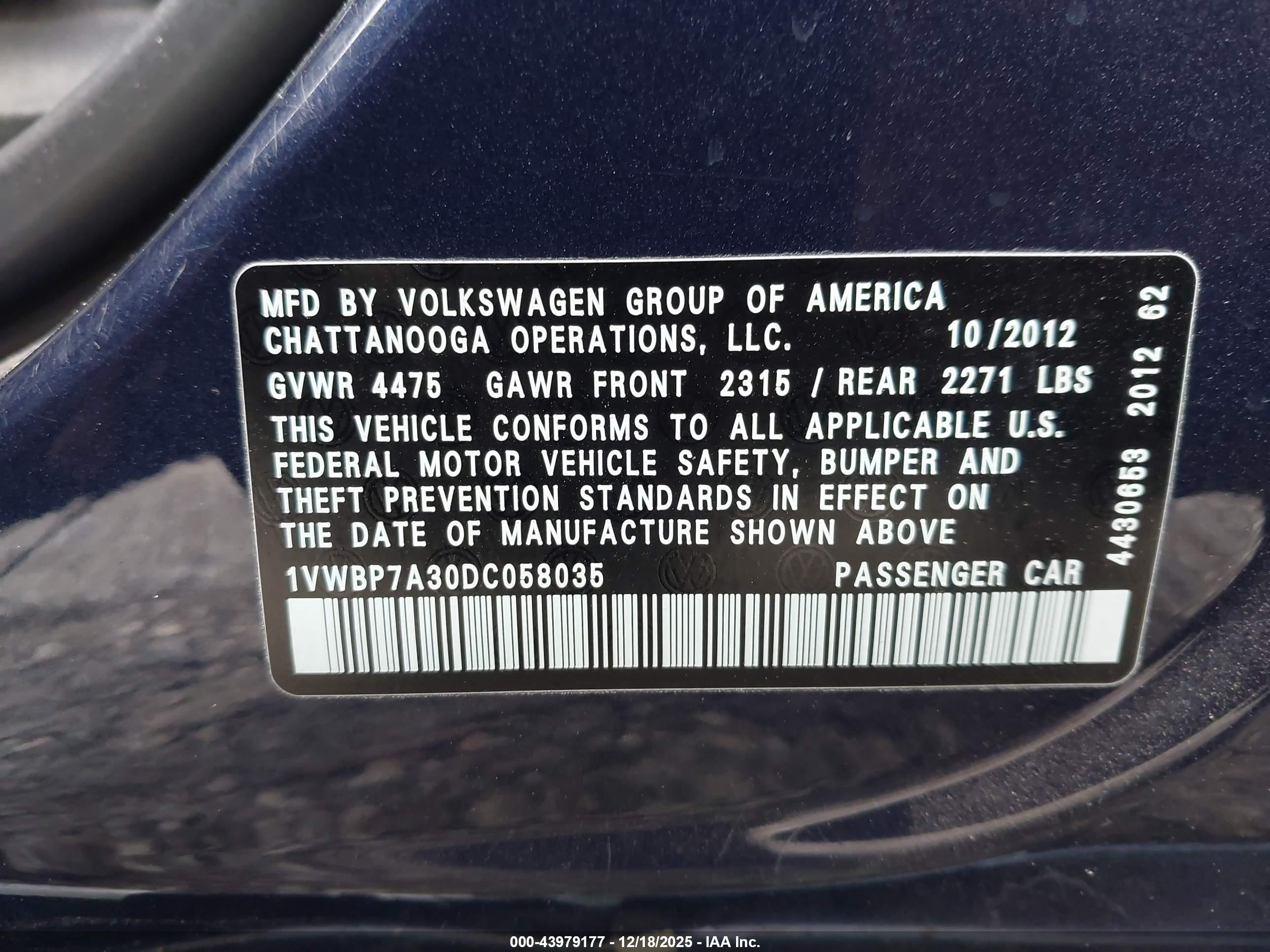 VOLKSWAGEN PASSAT image 9