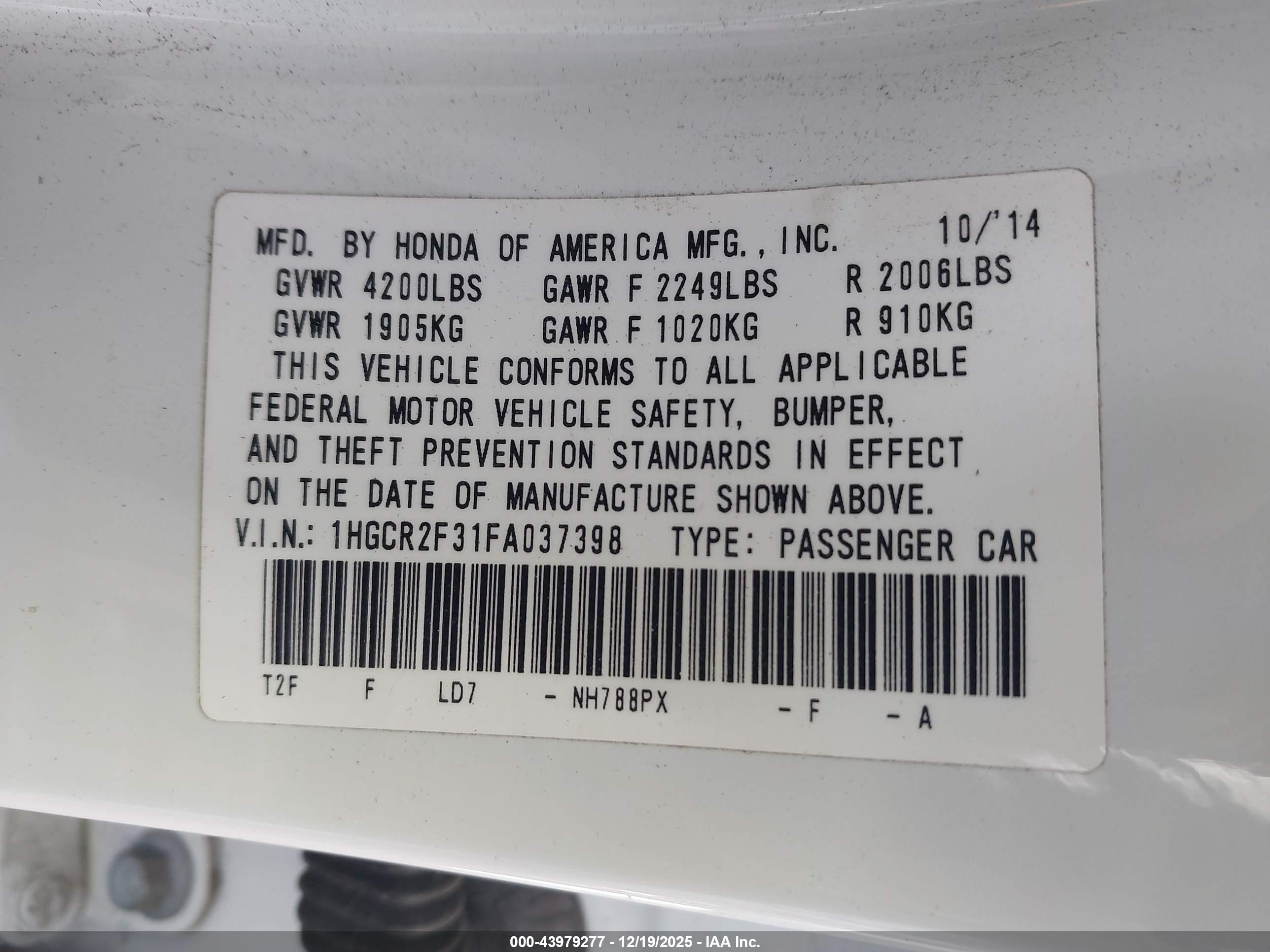 HONDA ACCORD image 9