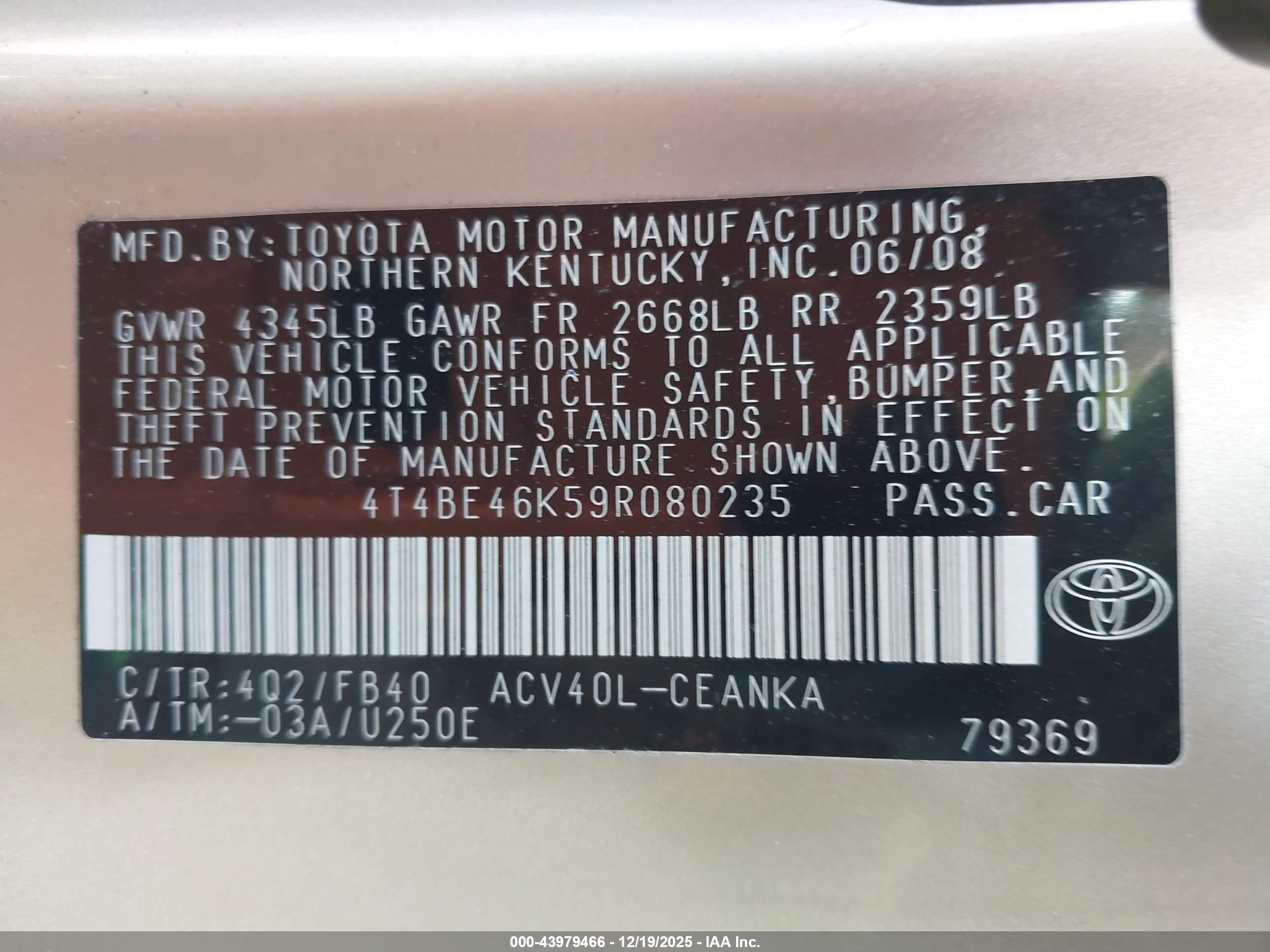 TOYOTA CAMRY image 9