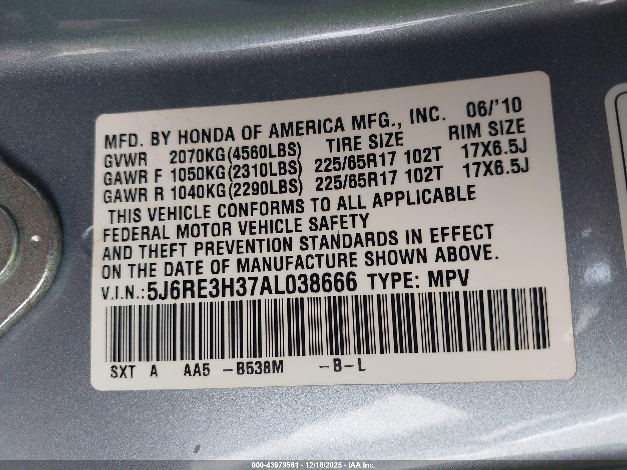 HONDA CR-V image 9