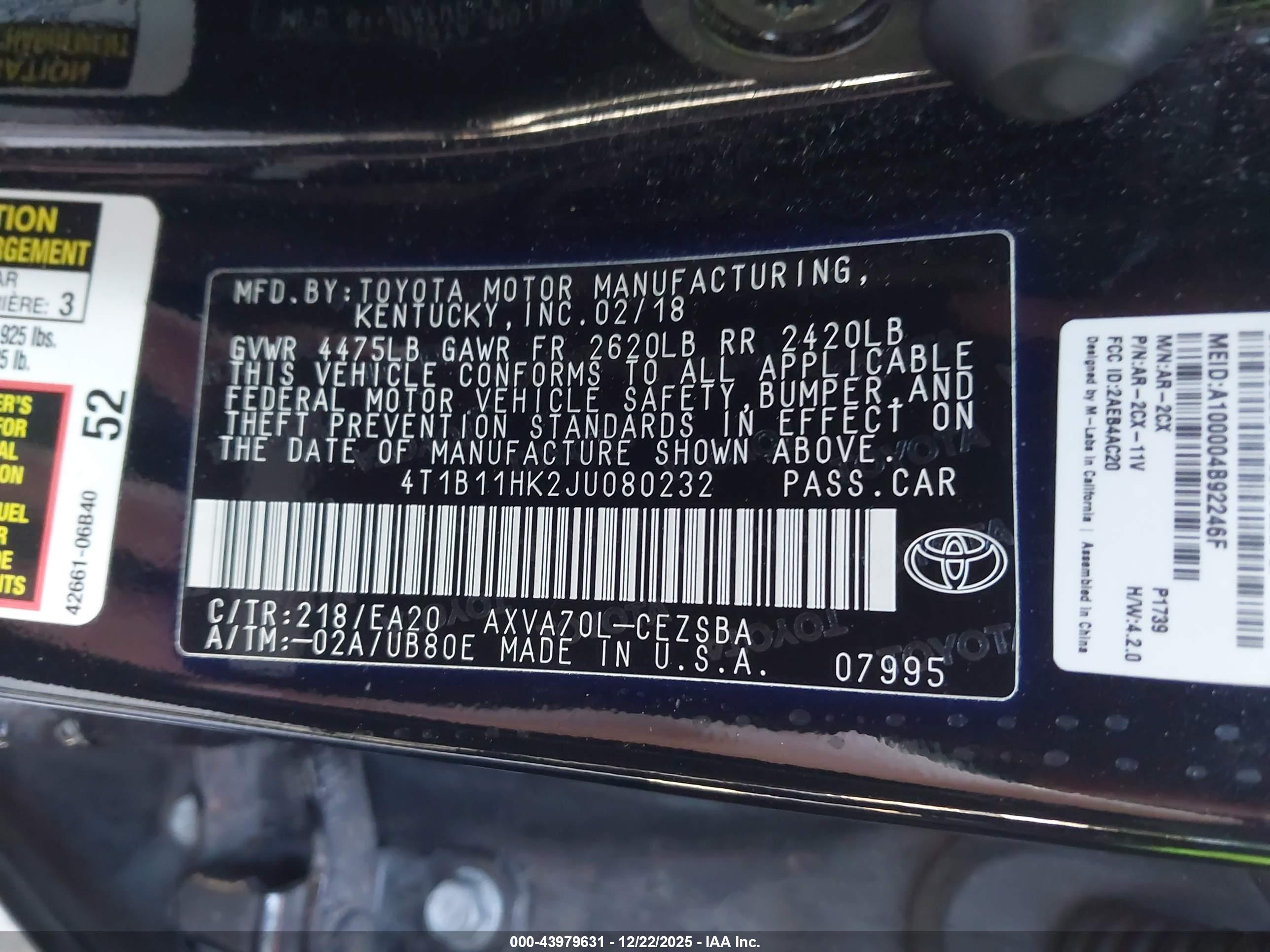 TOYOTA CAMRY image 9