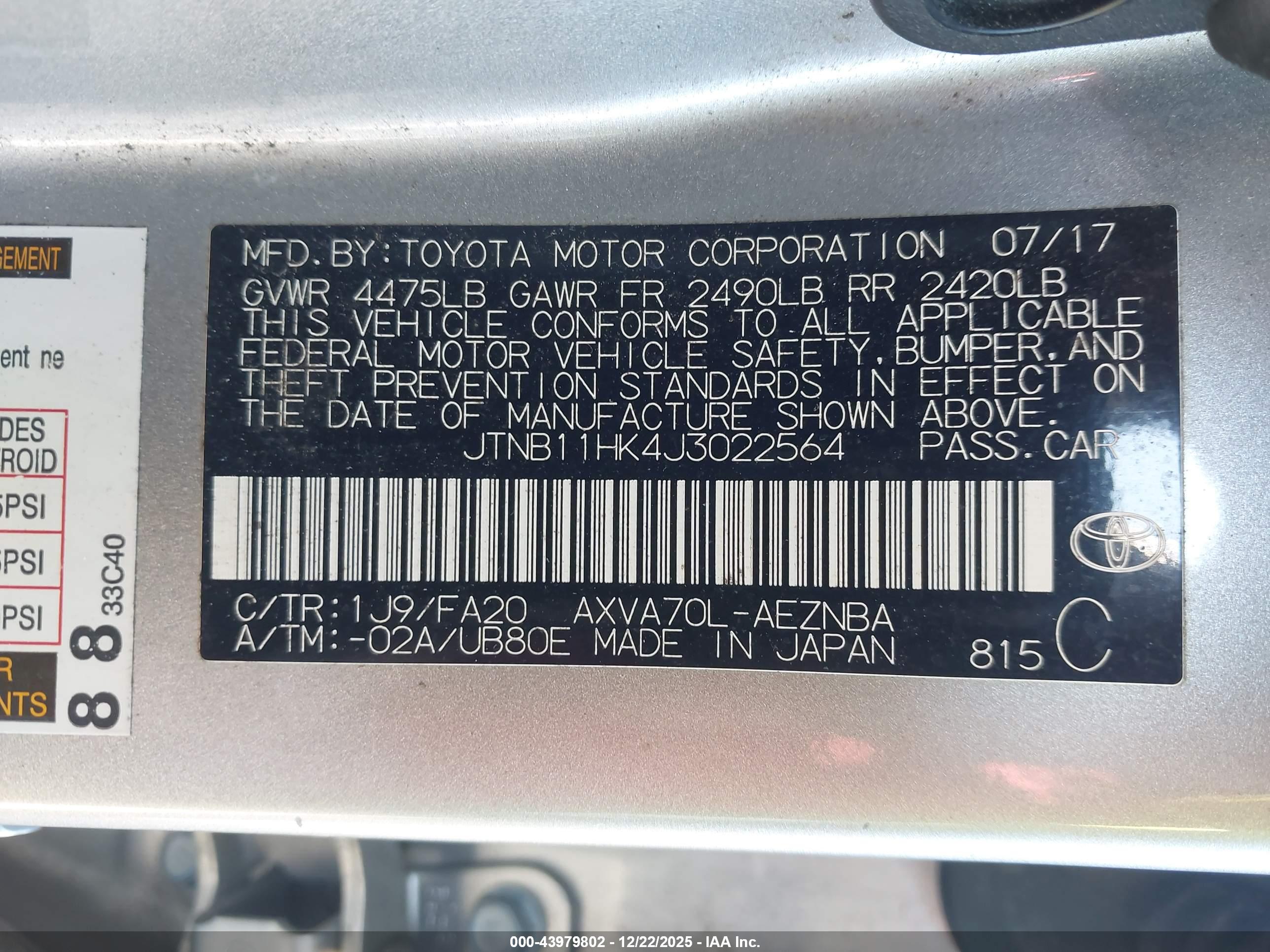 TOYOTA CAMRY image 9