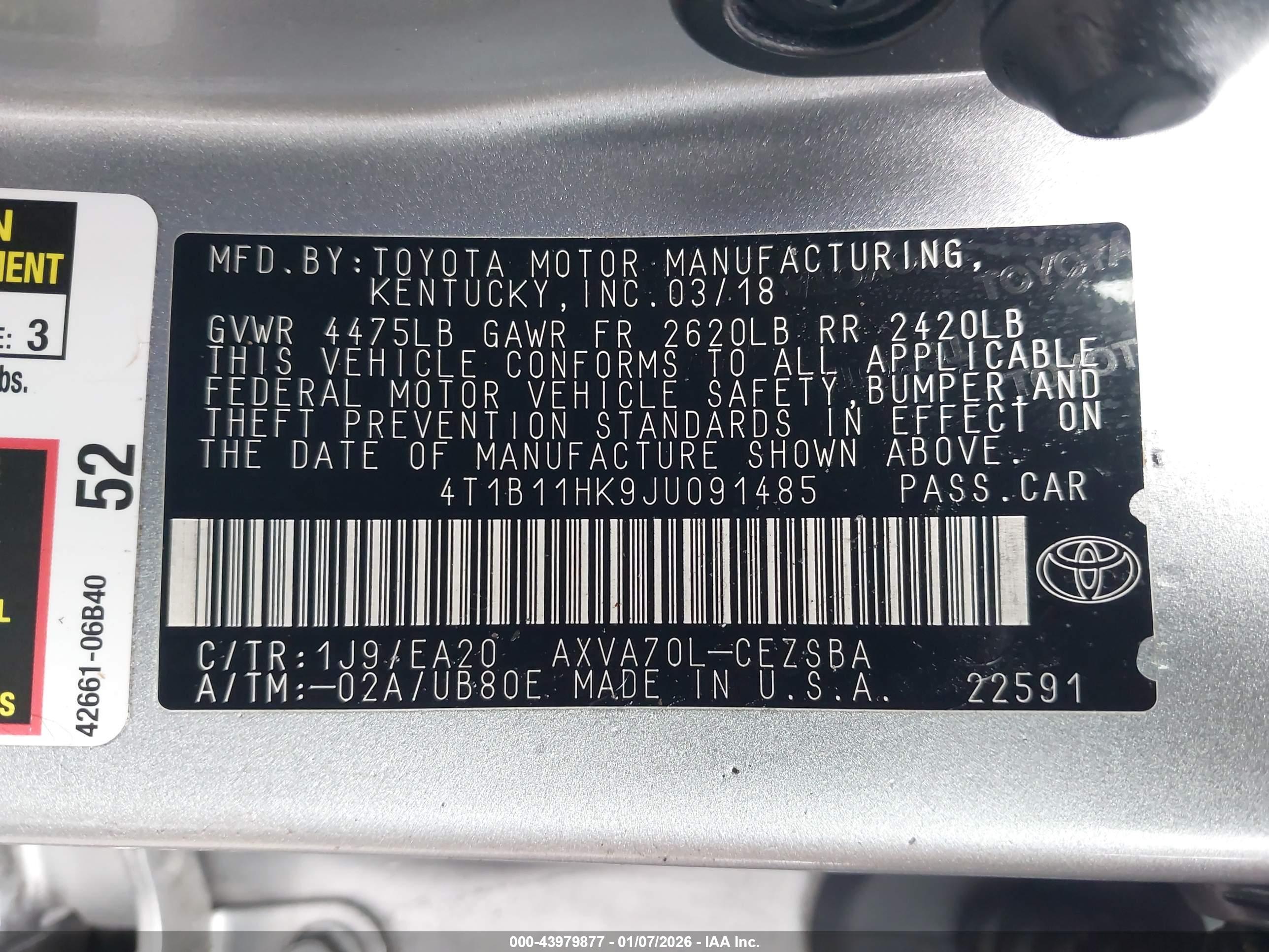 TOYOTA CAMRY image 9