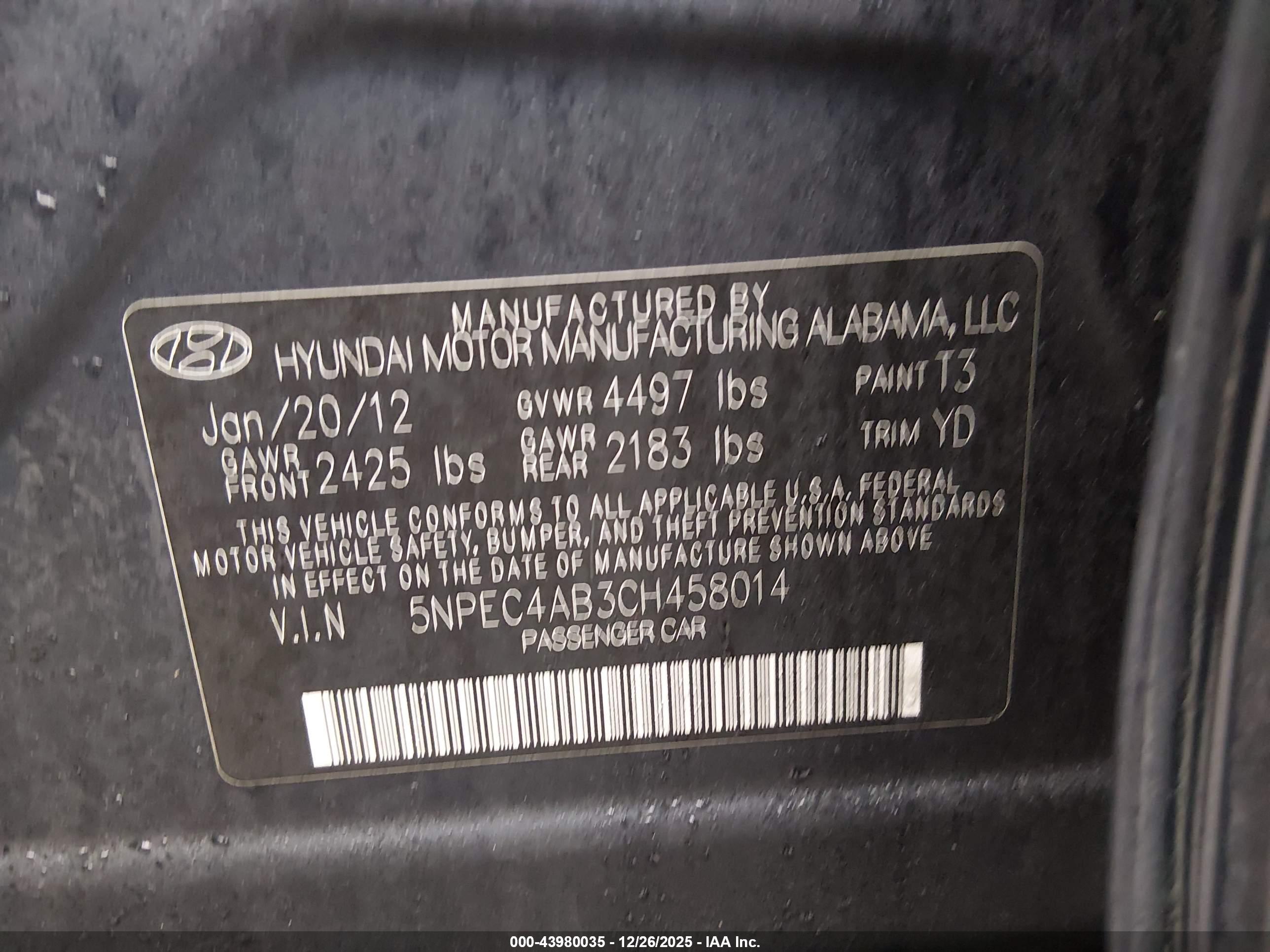 HYUNDAI SONATA image 9