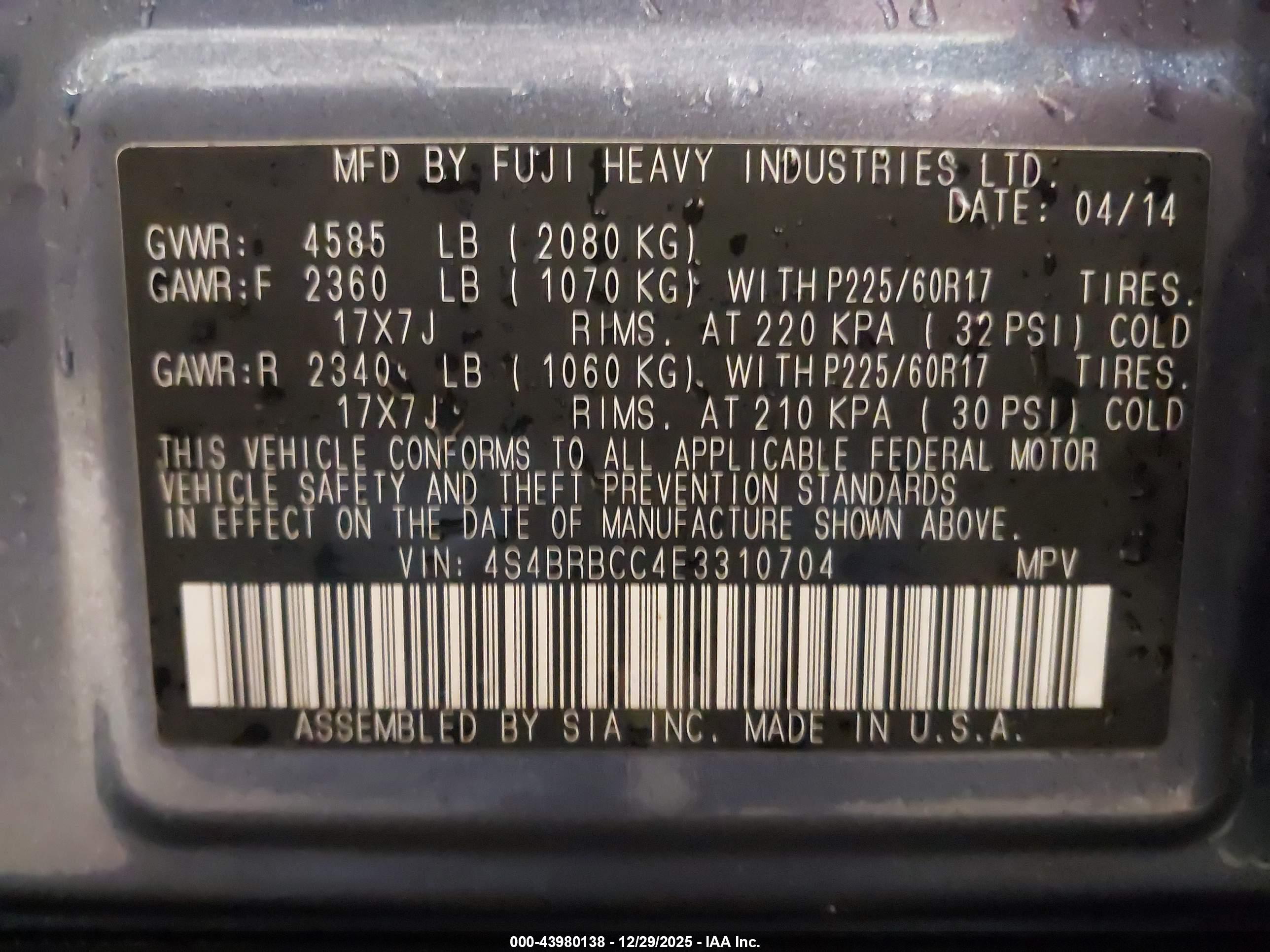 SUBARU OUTBACK image 9
