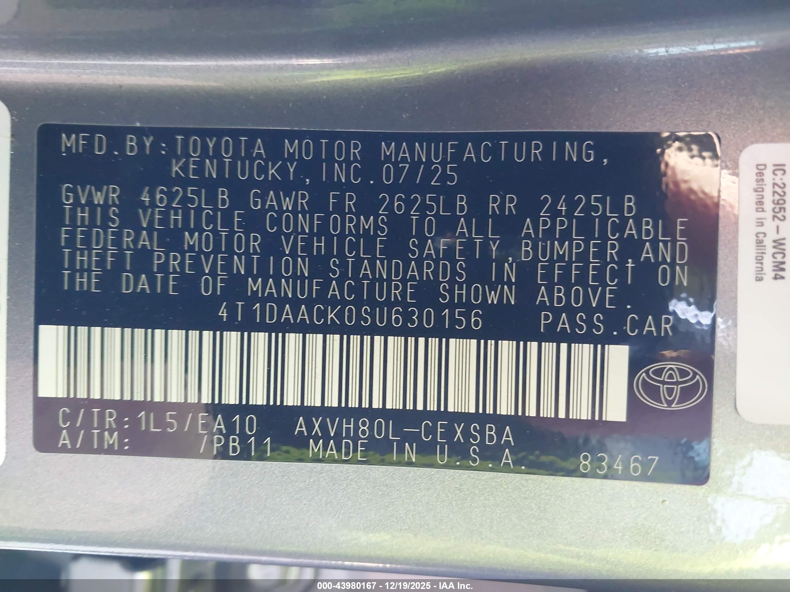 TOYOTA CAMRY image 9