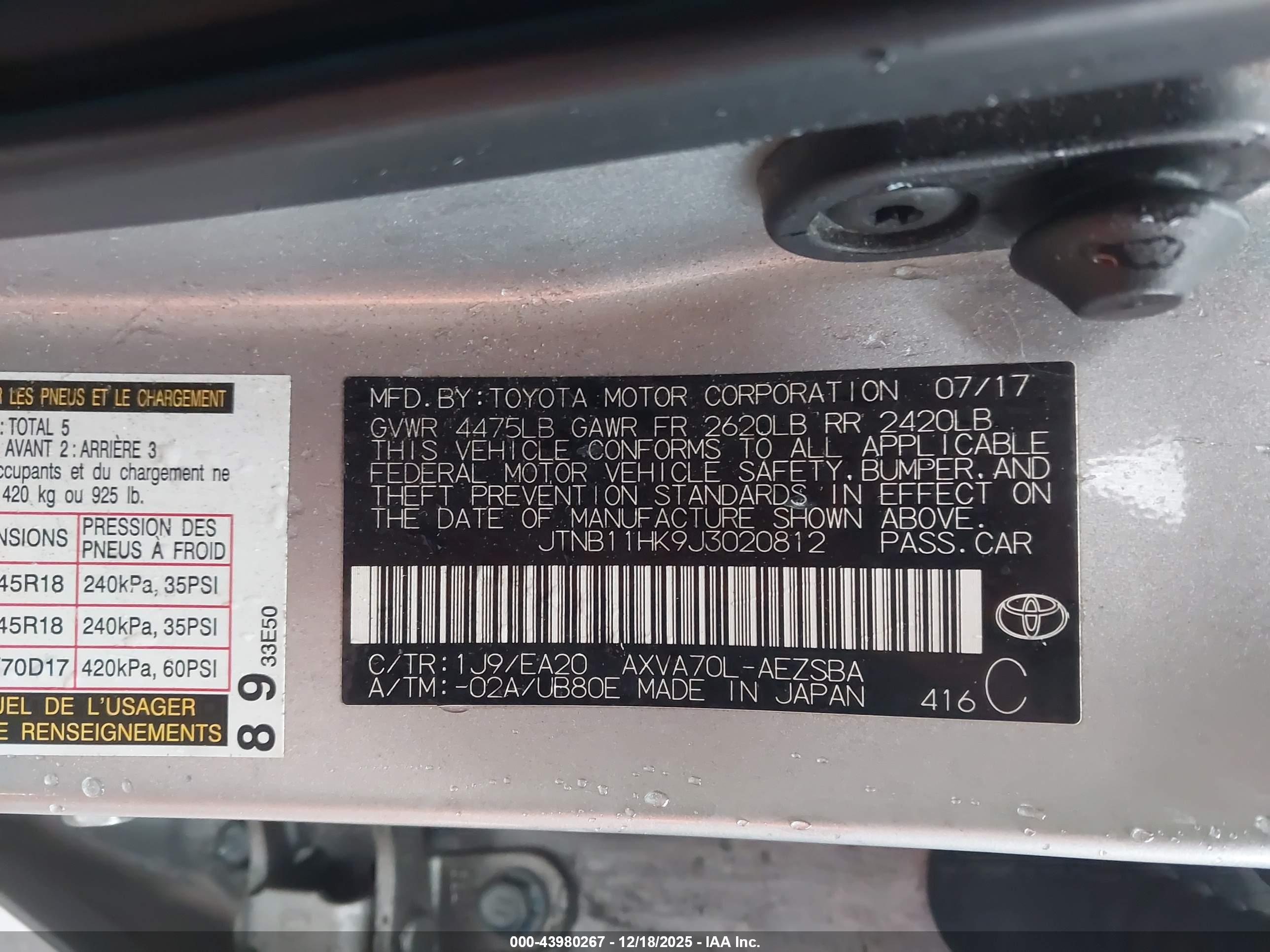 TOYOTA CAMRY image 9