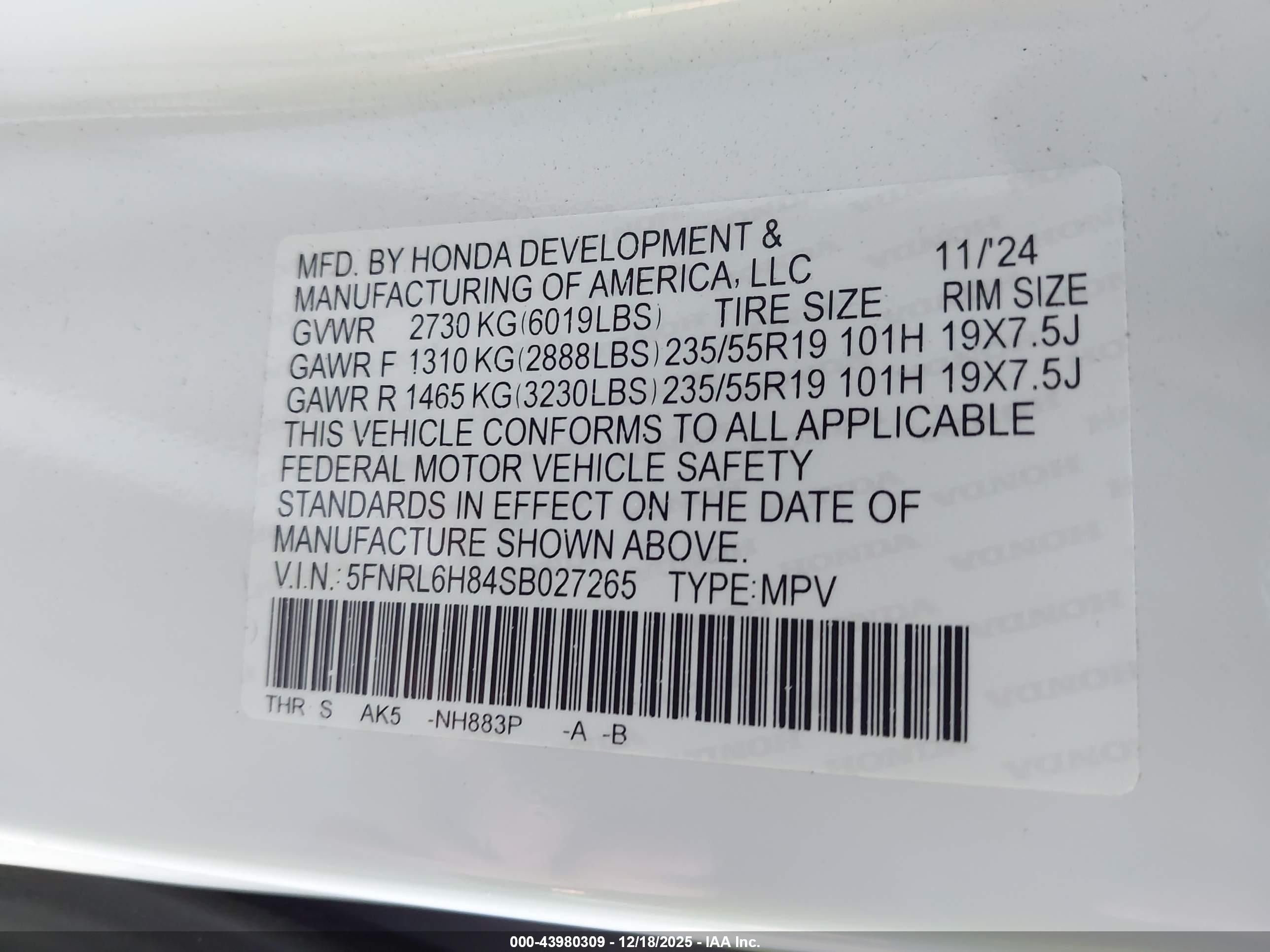 HONDA ODYSSEY image 9