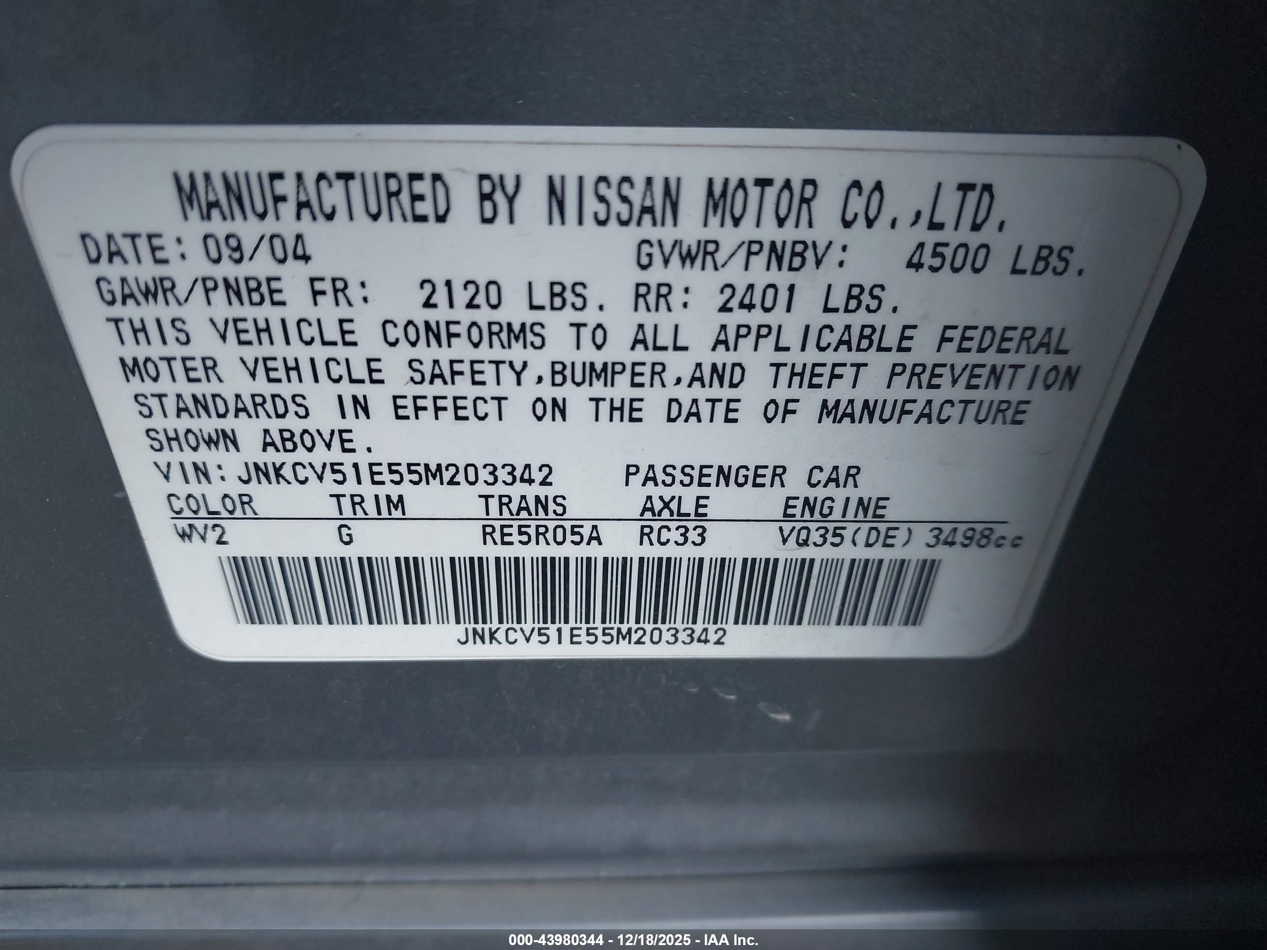 INFINITI G35 image 9