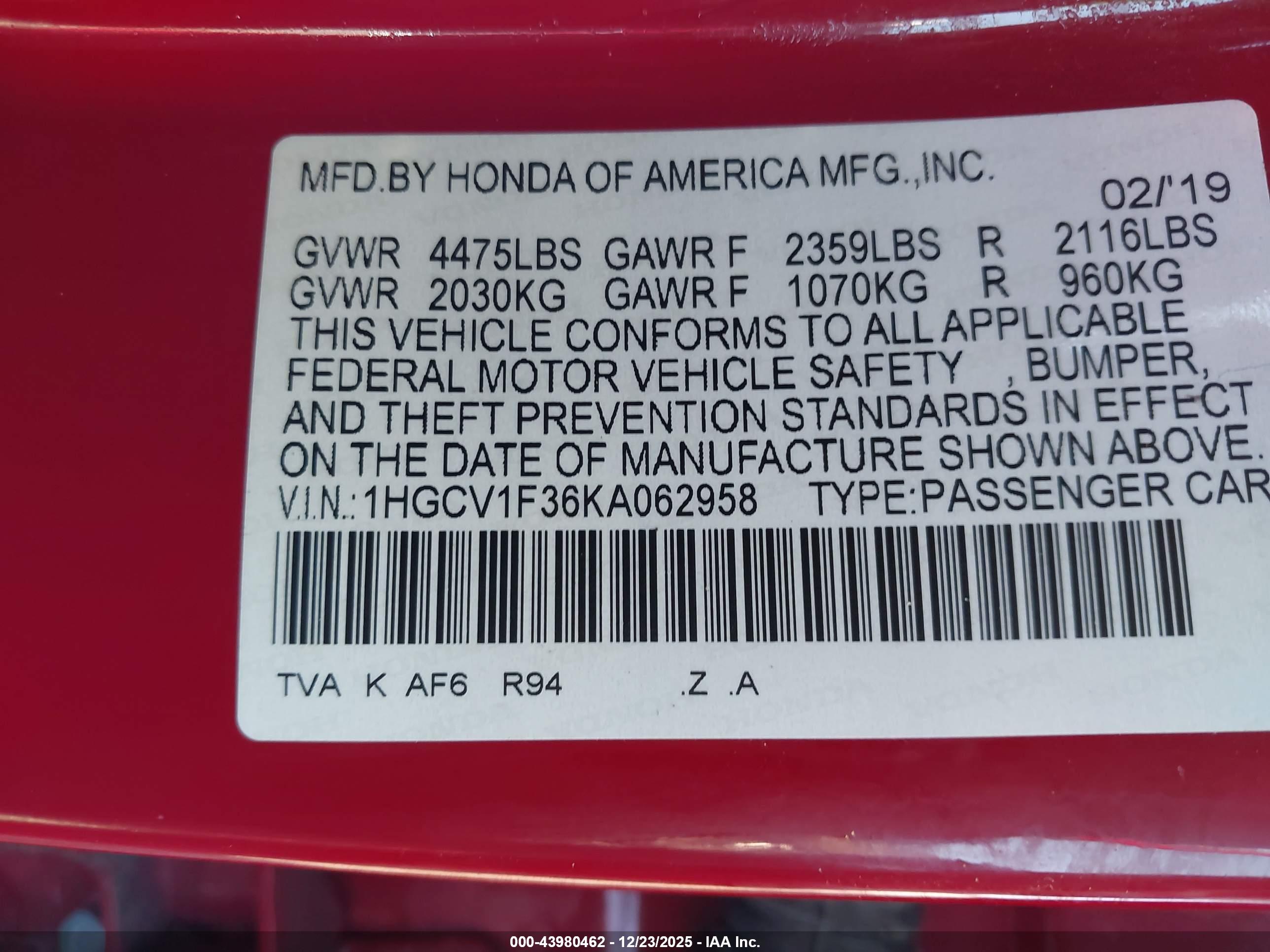 HONDA ACCORD image 9