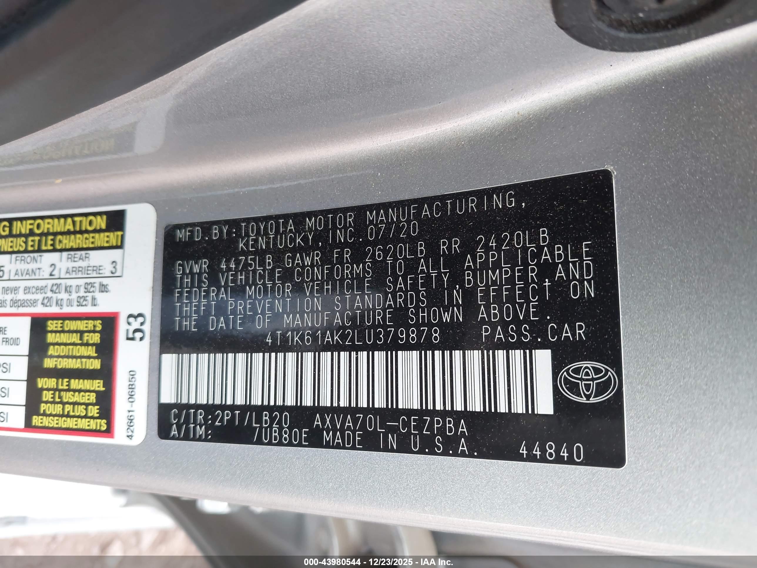 TOYOTA CAMRY image 9