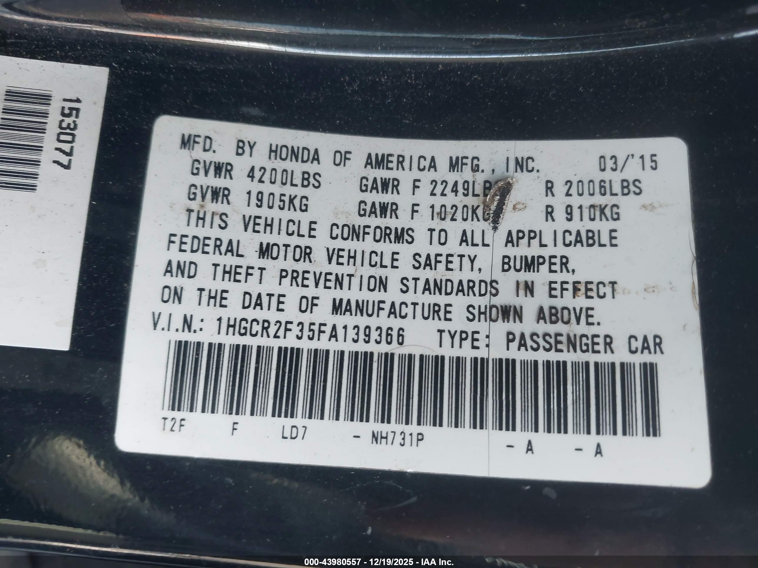 HONDA ACCORD image 9