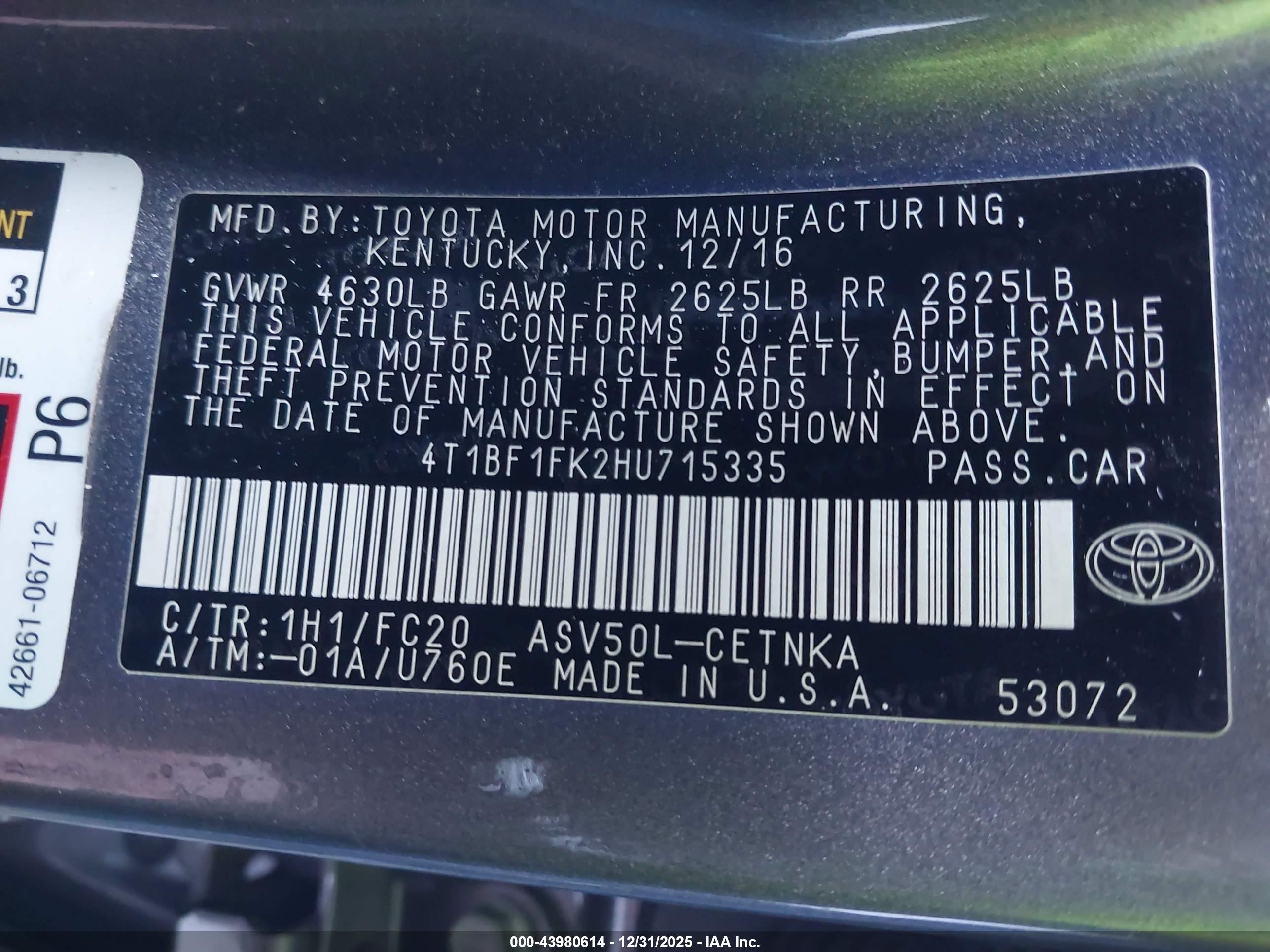 TOYOTA CAMRY image 9