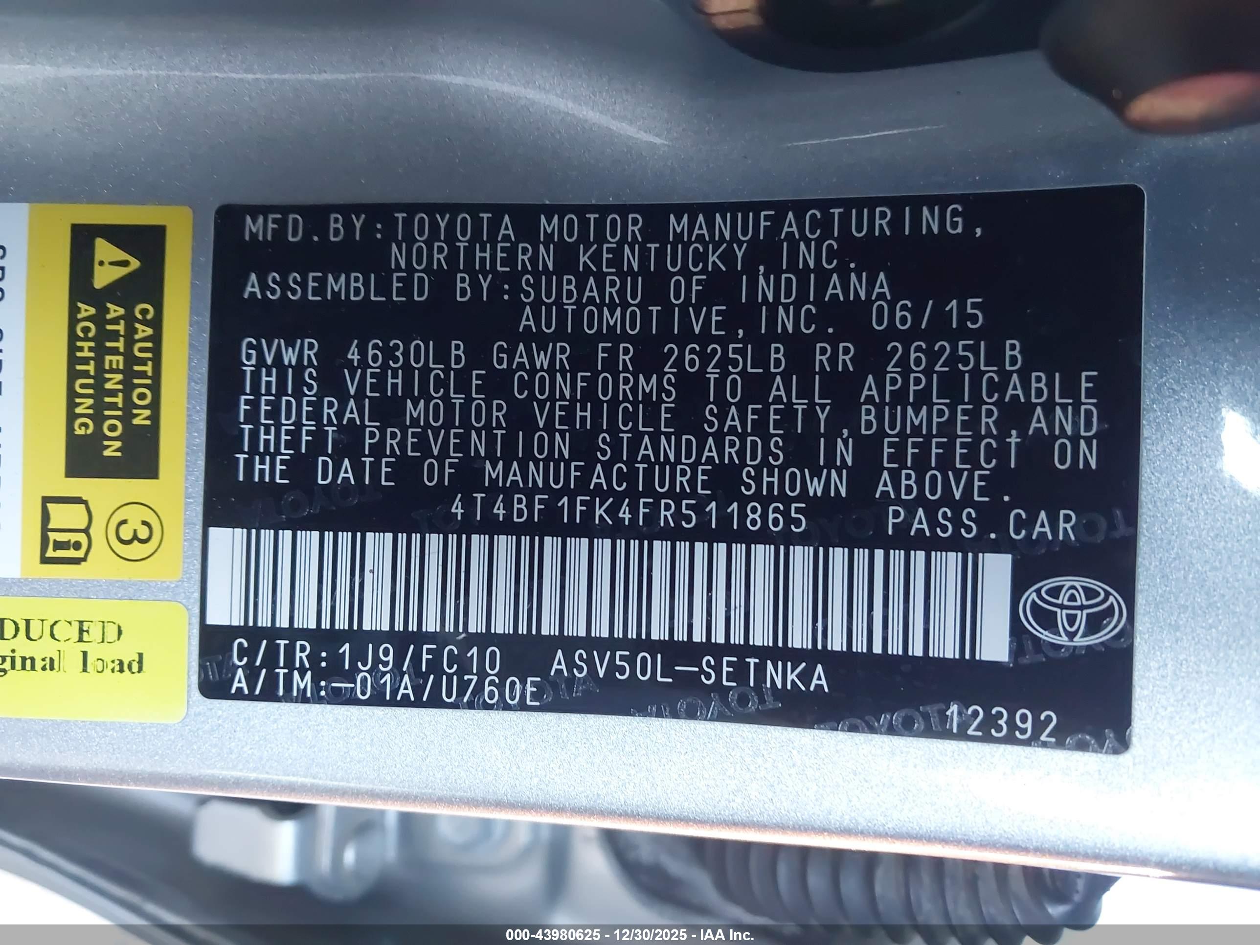 TOYOTA CAMRY image 9