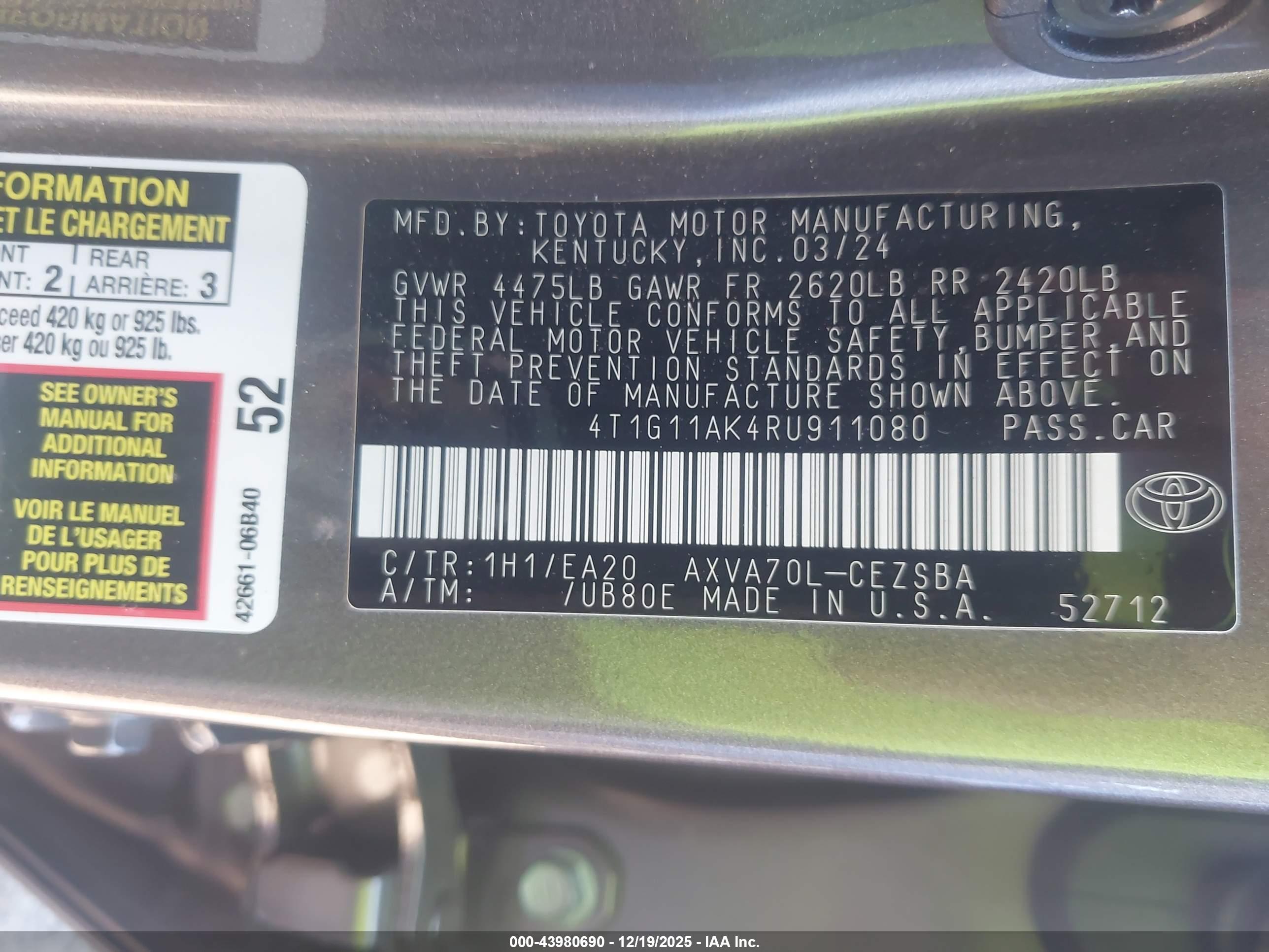 TOYOTA CAMRY image 9