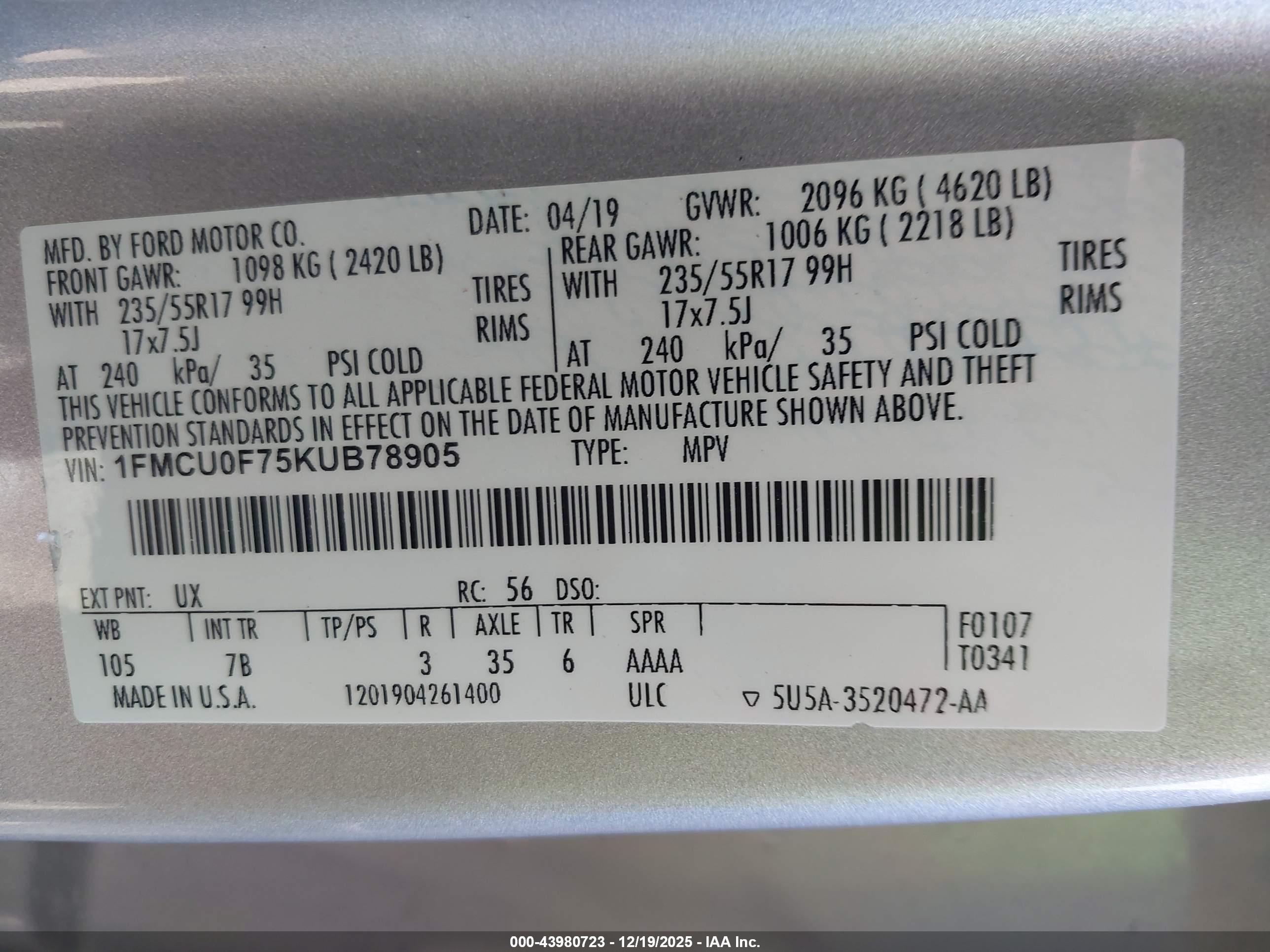 FORD ESCAPE image 9