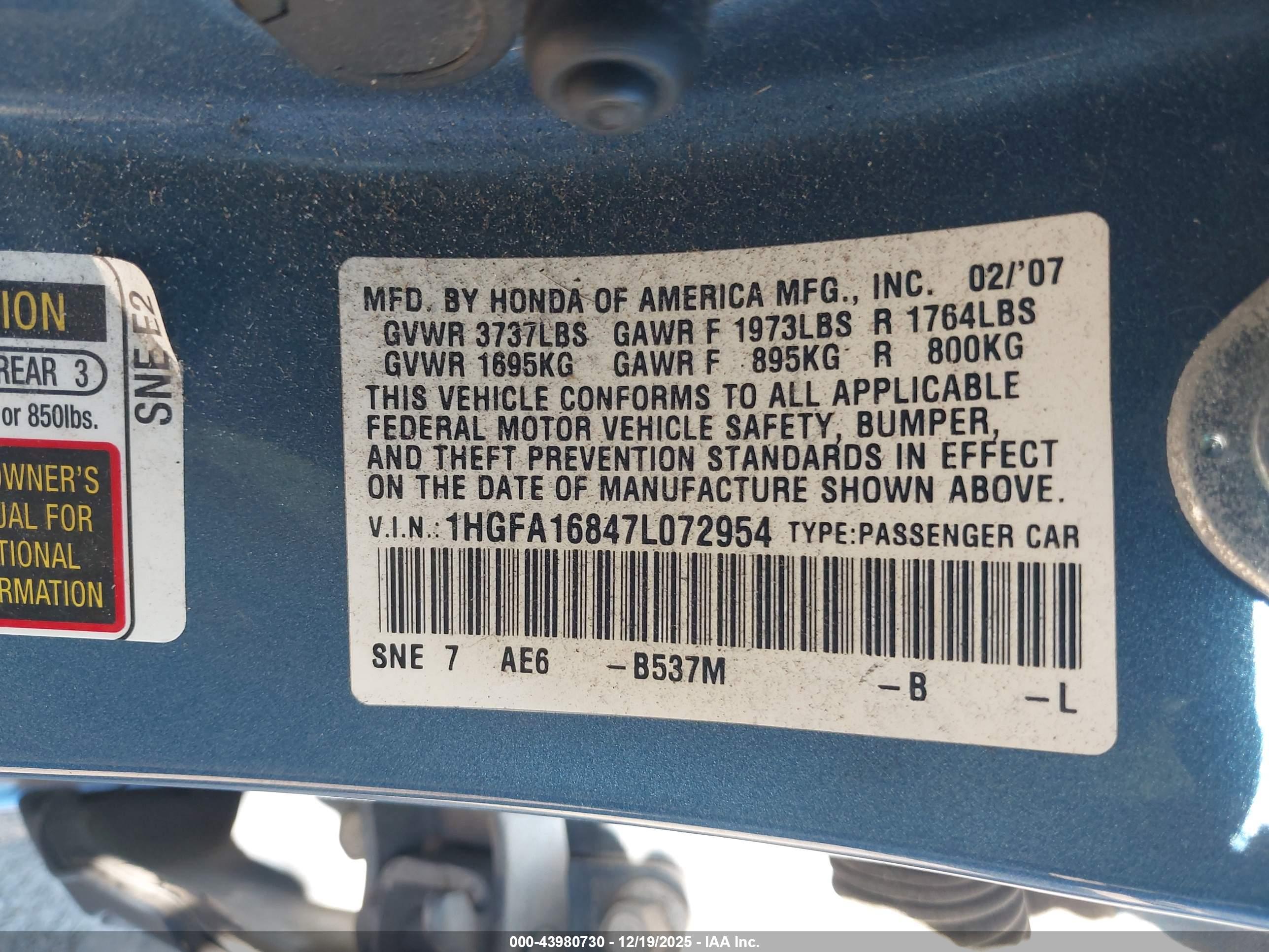 HONDA CIVIC image 9