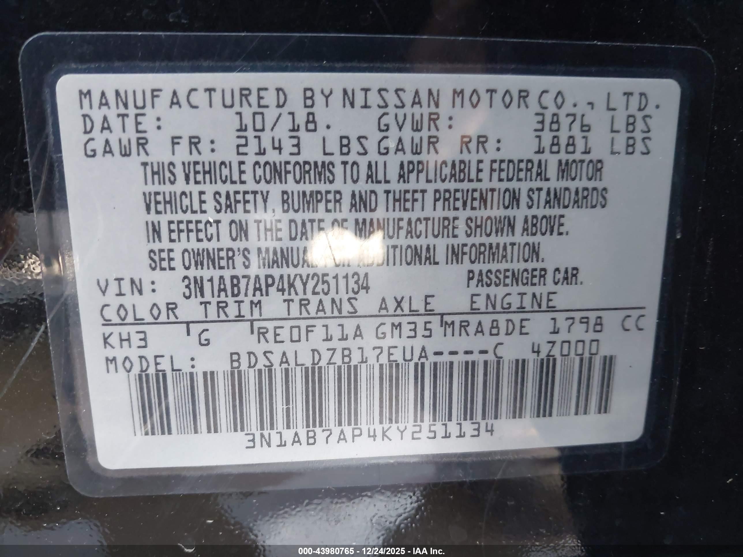 NISSAN SENTRA image 9