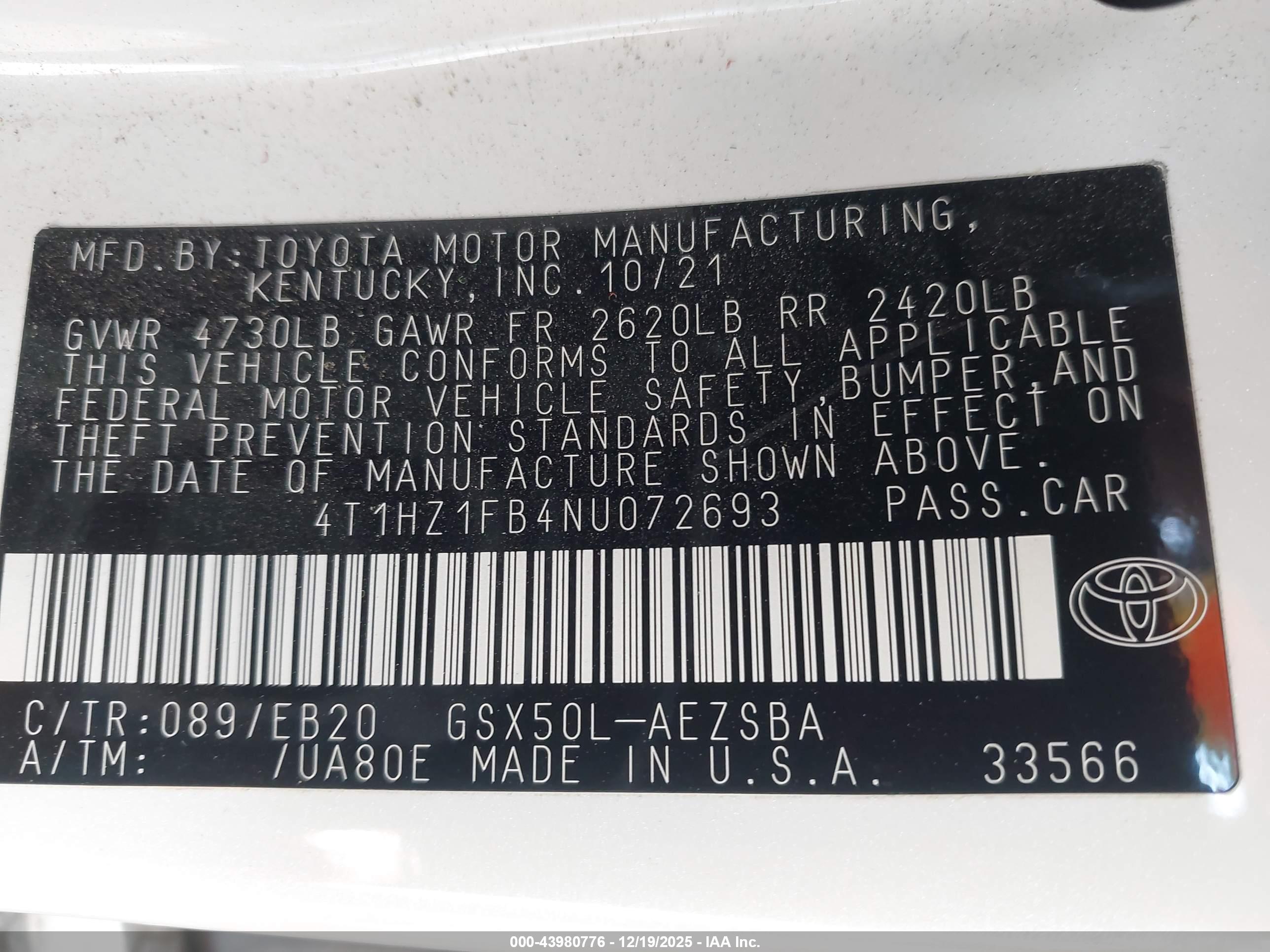 TOYOTA AVALON image 9