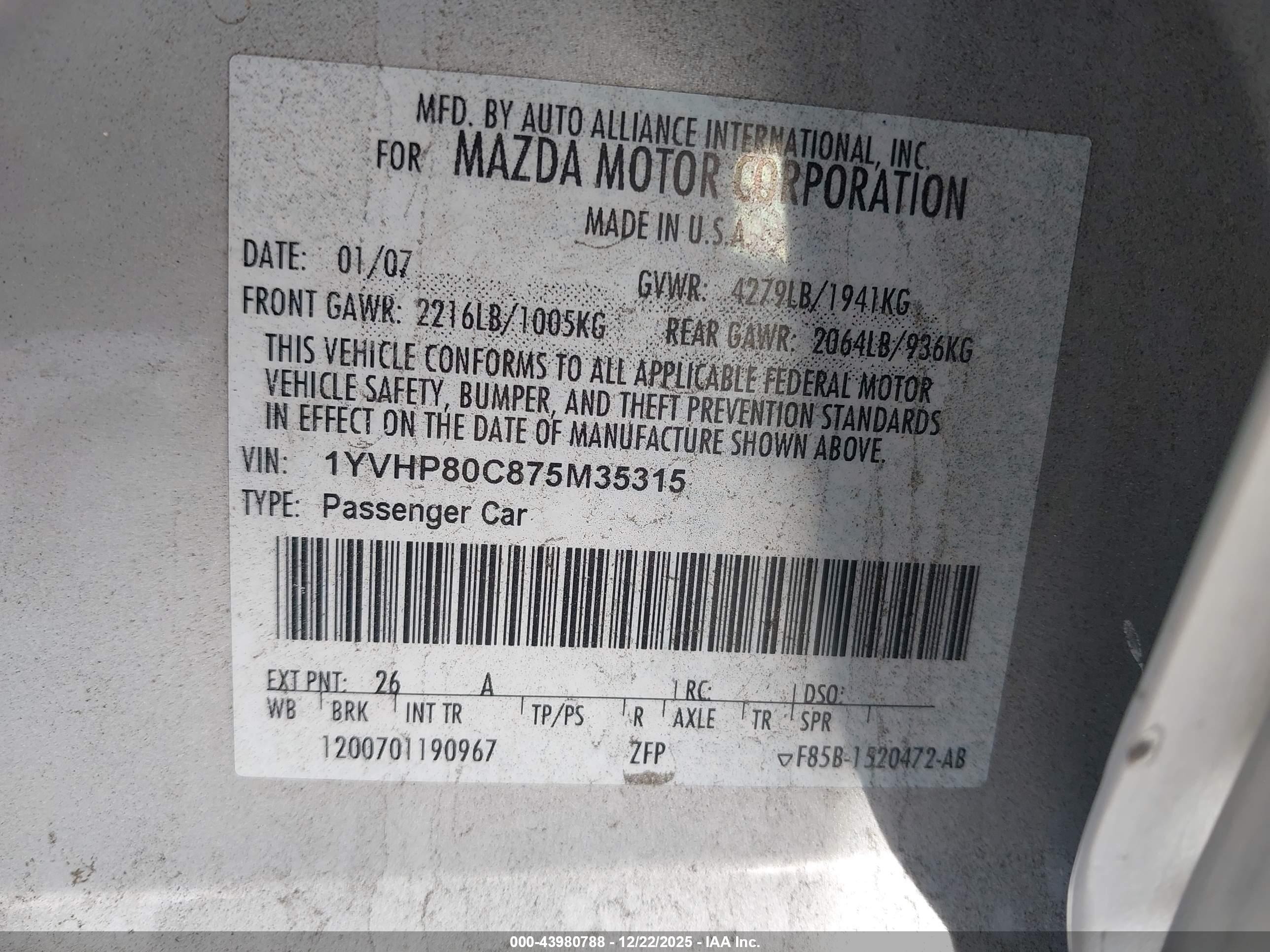 MAZDA MAZDA6 image 9