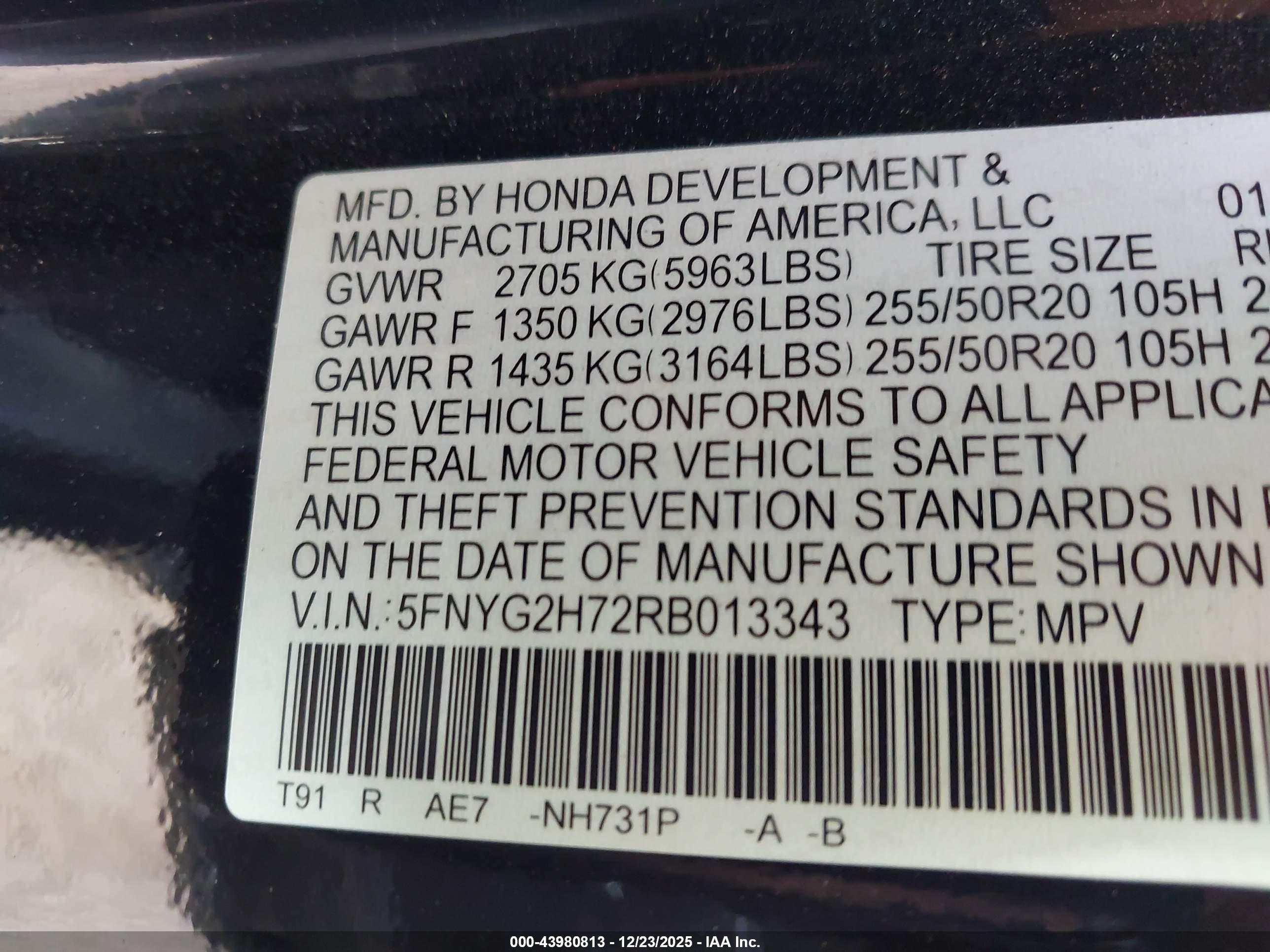 HONDA PILOT image 9
