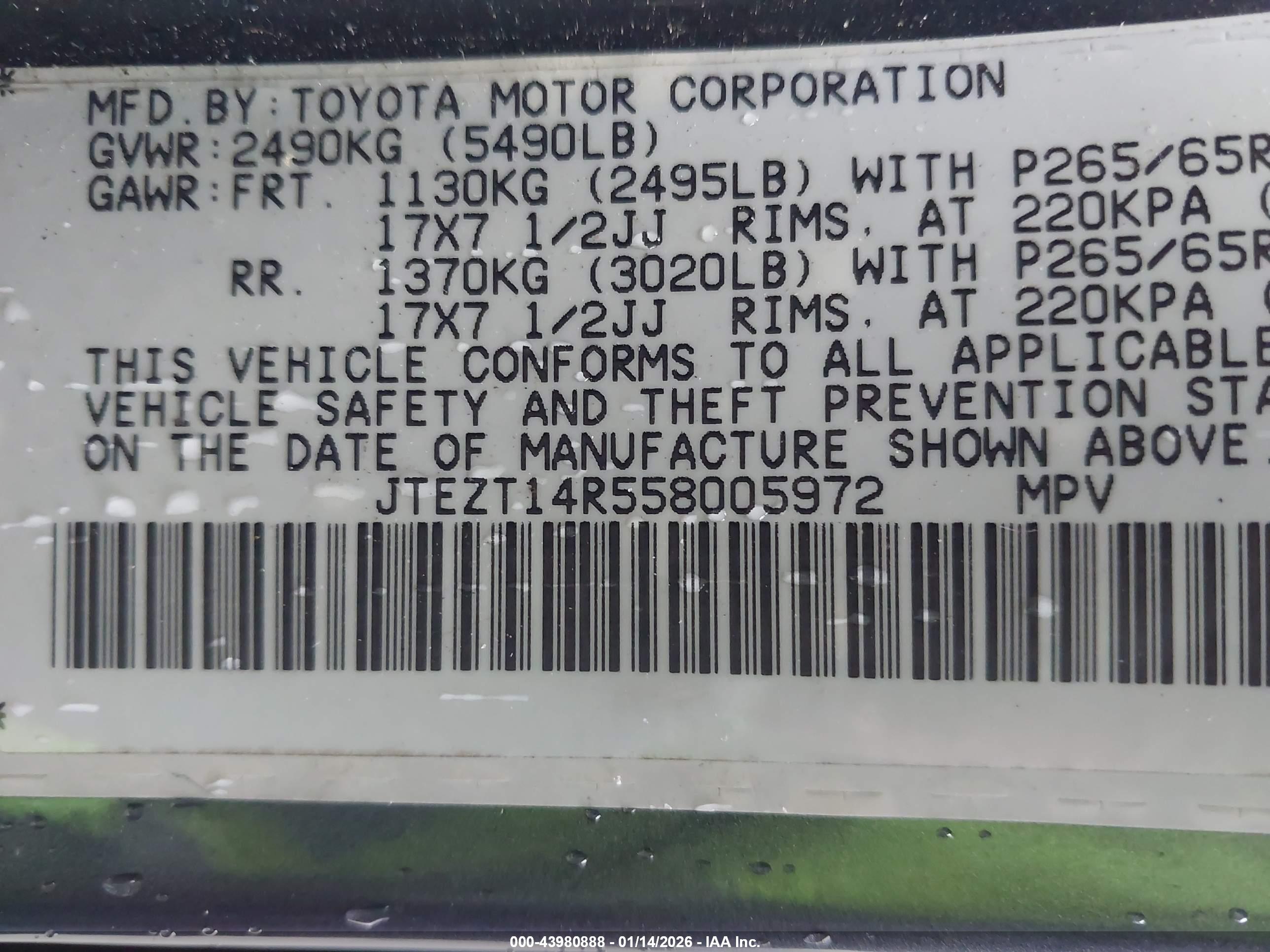 TOYOTA 4RUNNER image 9