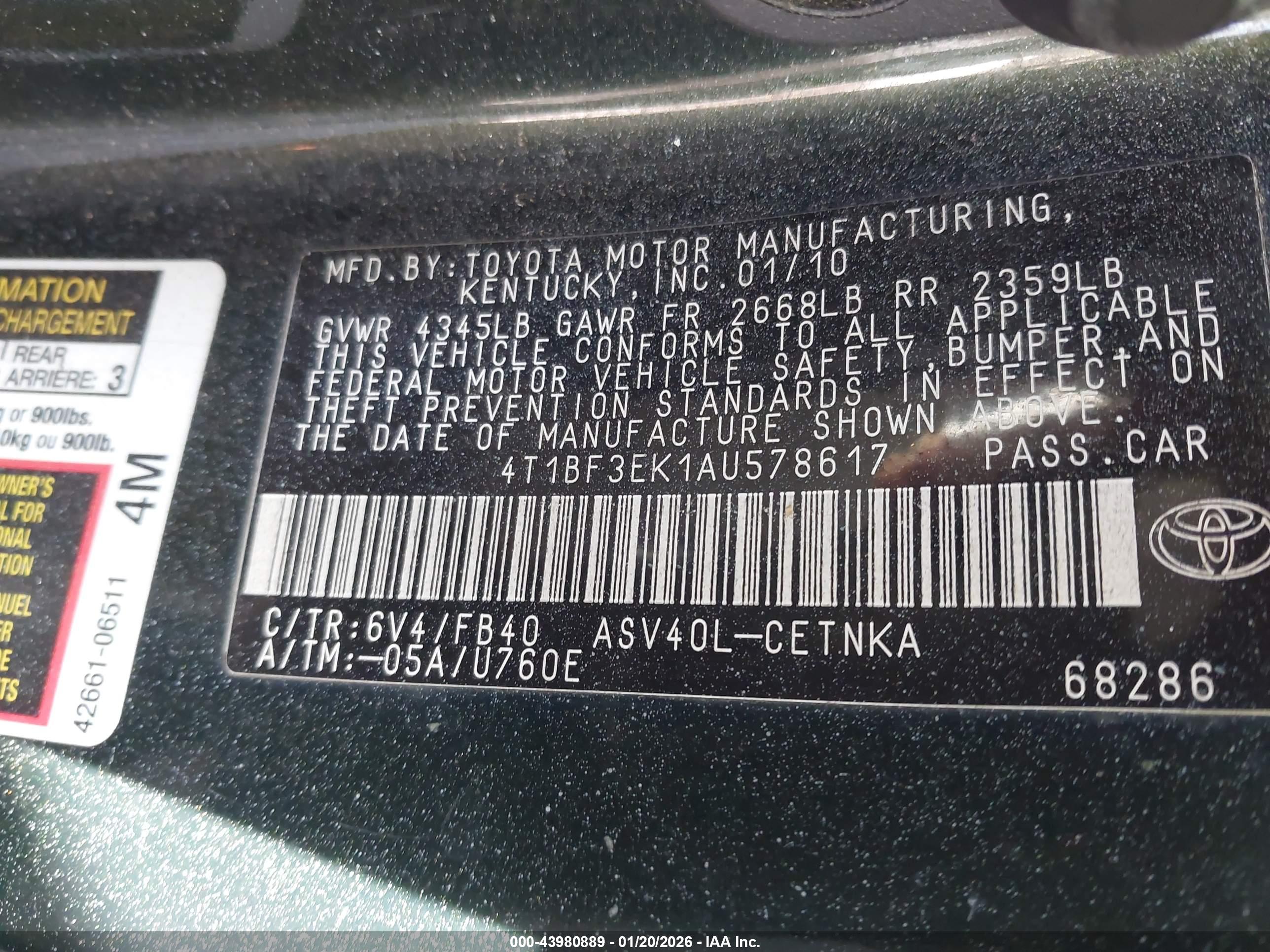 TOYOTA CAMRY image 9
