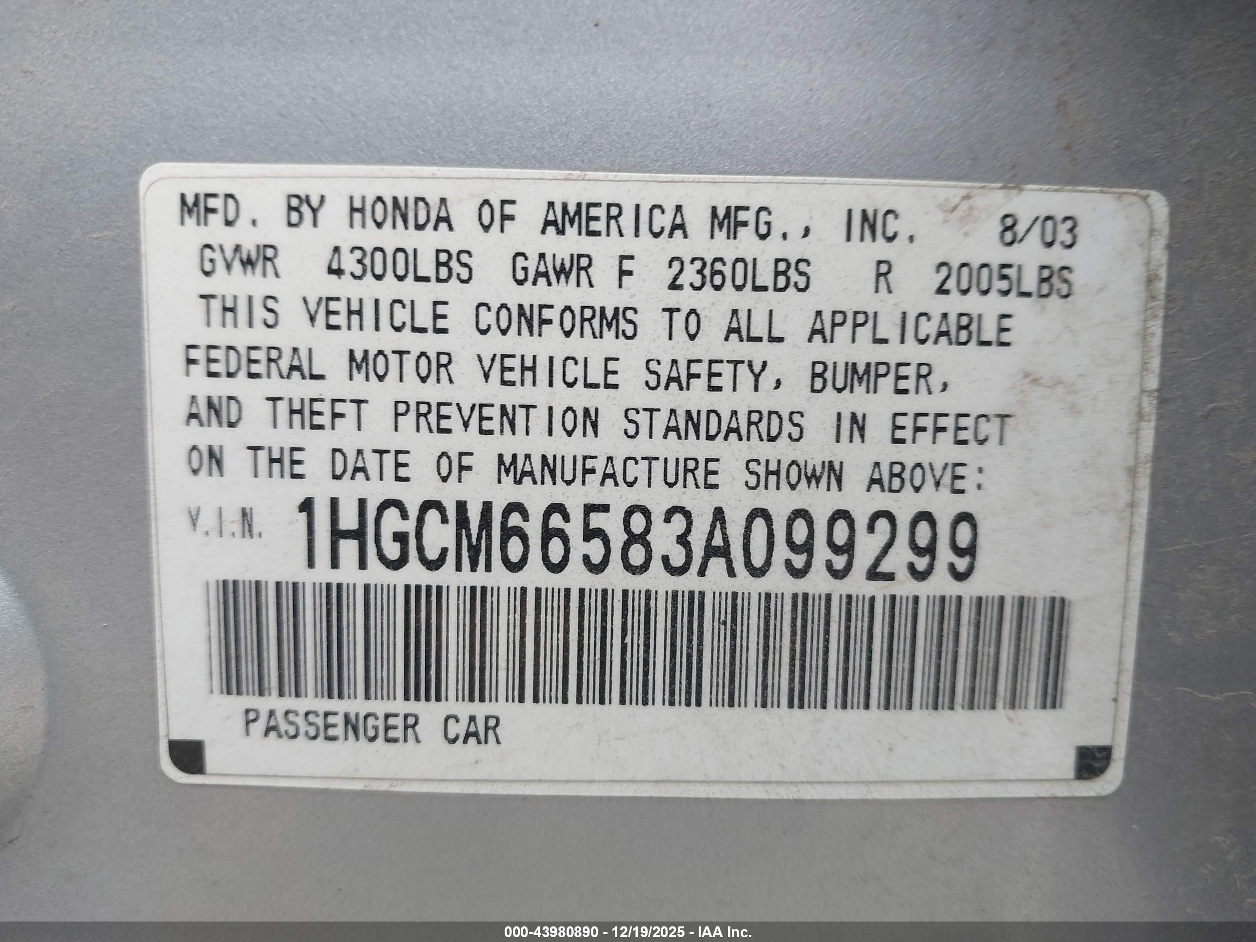 HONDA ACCORD image 9