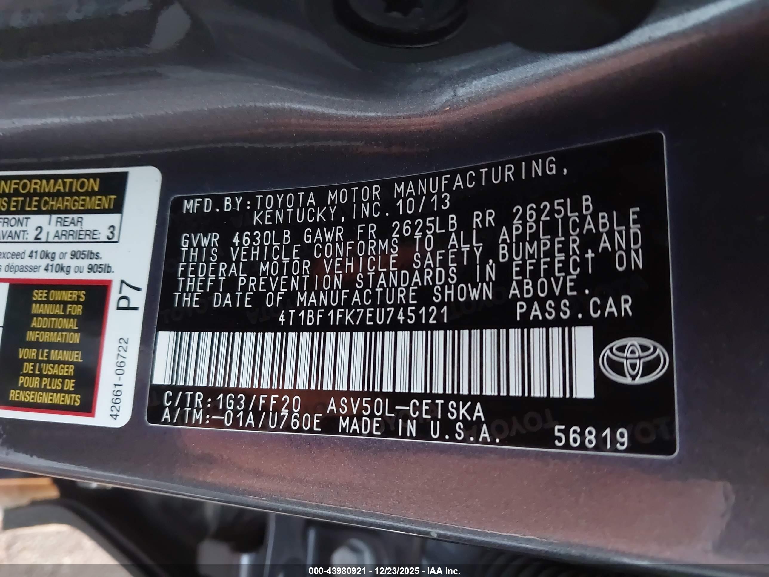 TOYOTA CAMRY image 9