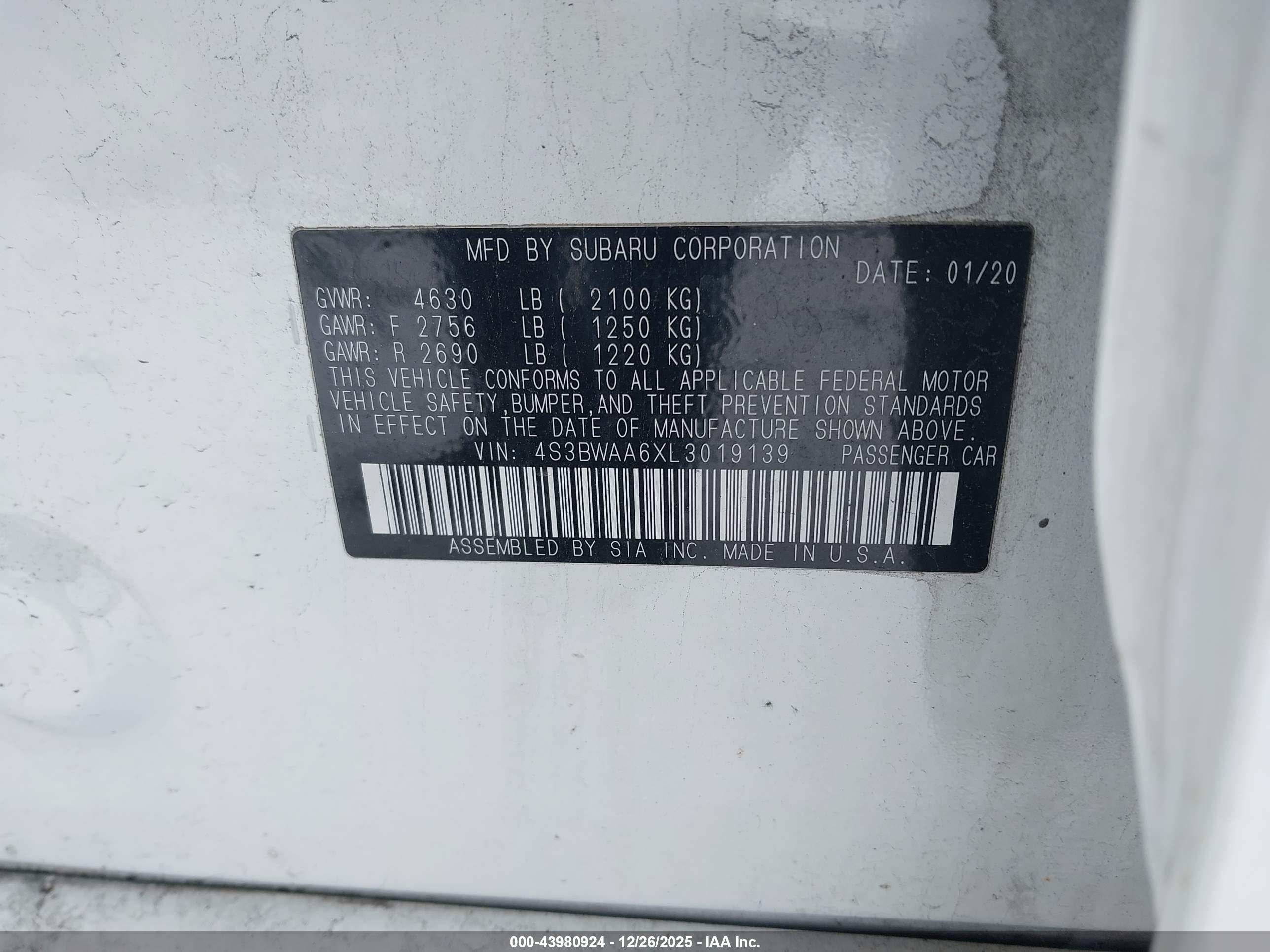 SUBARU LEGACY image 9