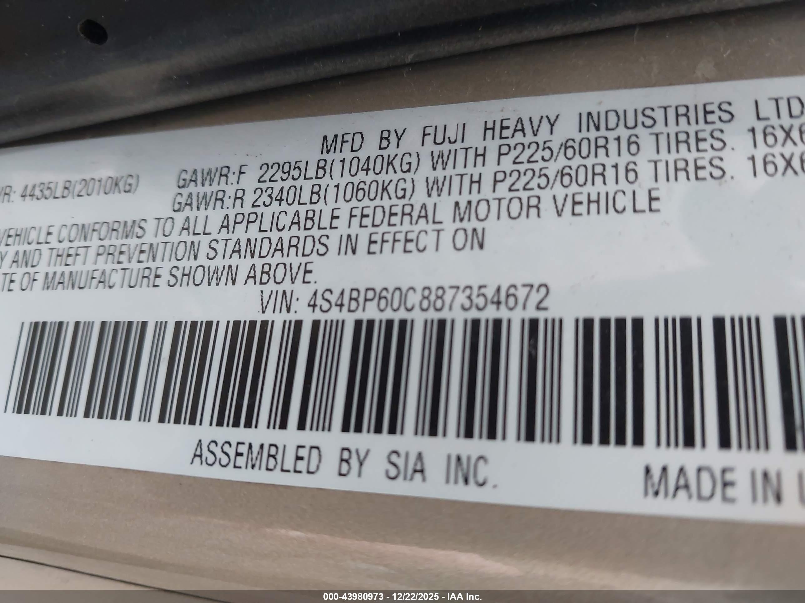 SUBARU OUTBACK image 9
