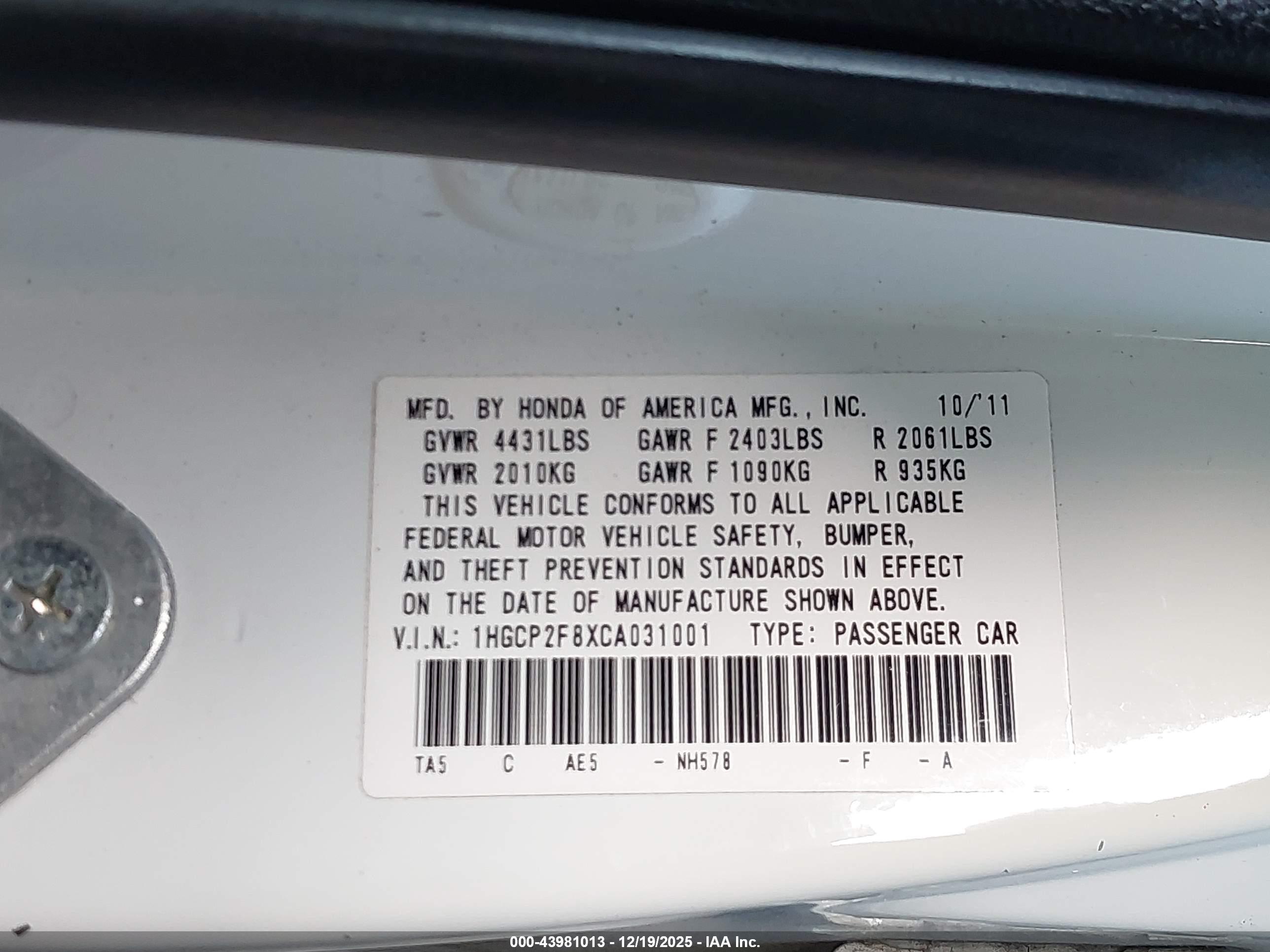 HONDA ACCORD image 9
