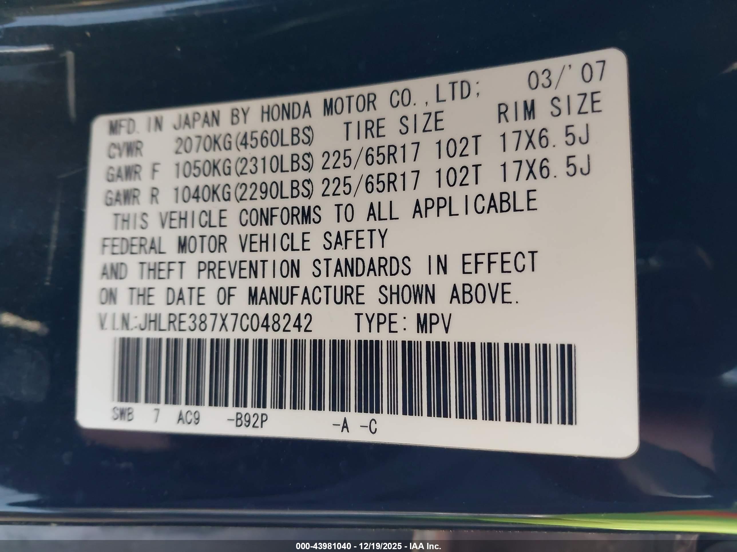 HONDA CR-V image 9