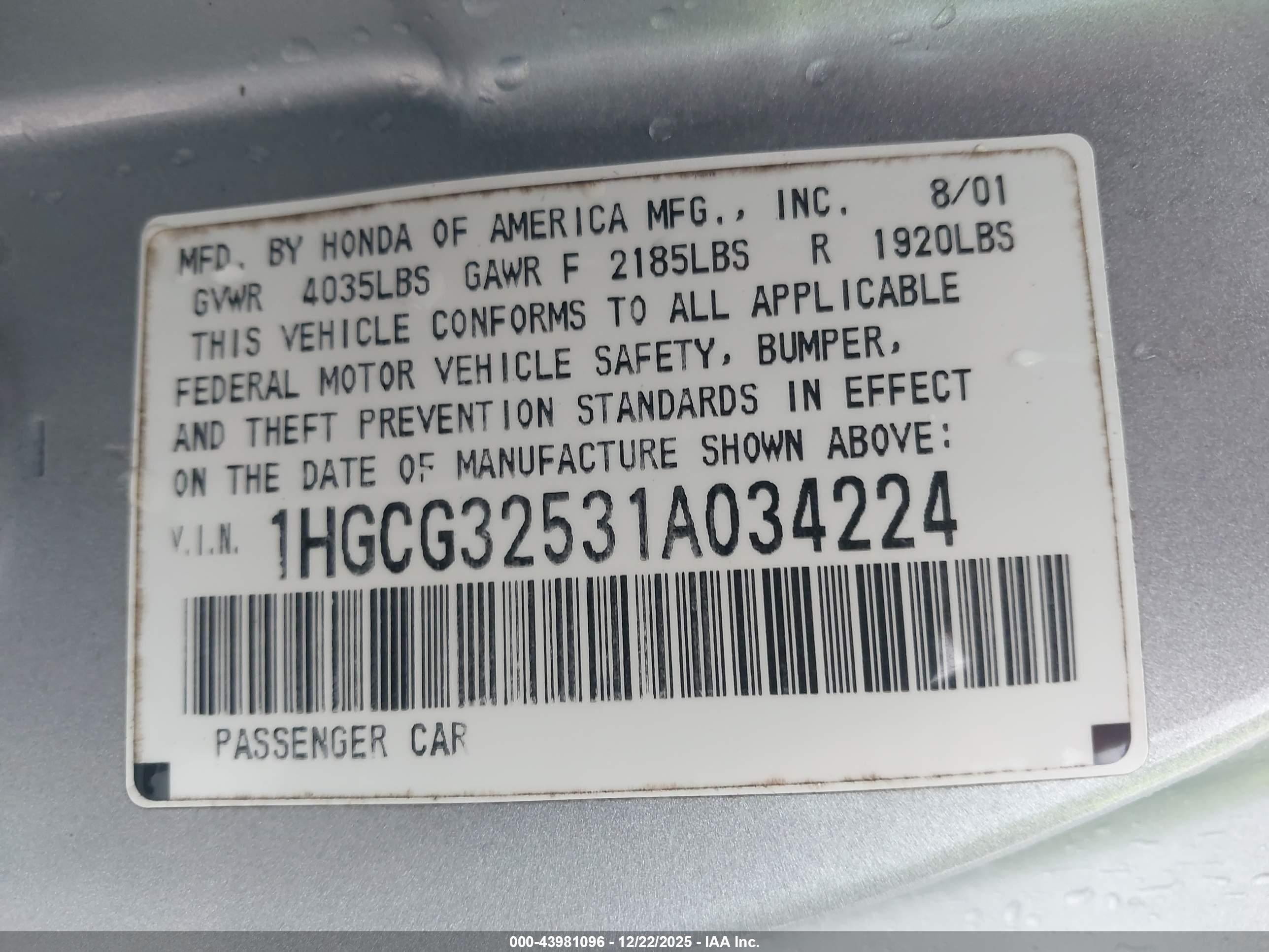 HONDA ACCORD image 9