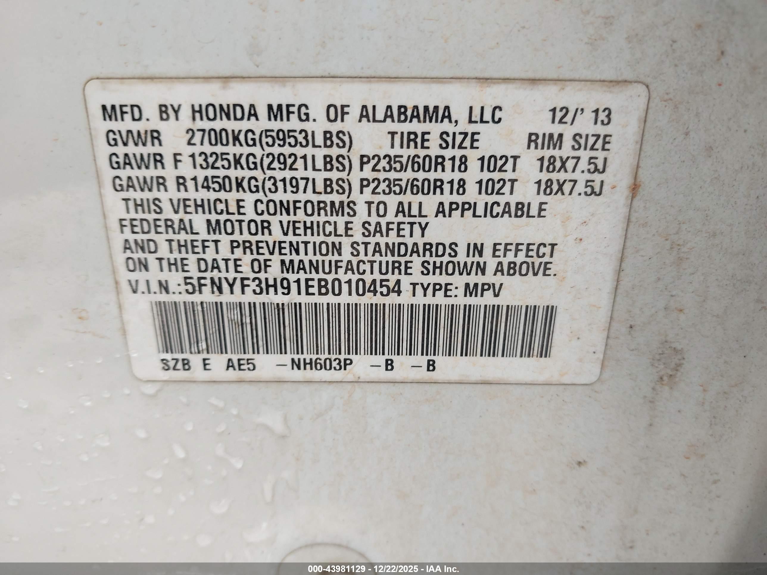 HONDA PILOT image 9
