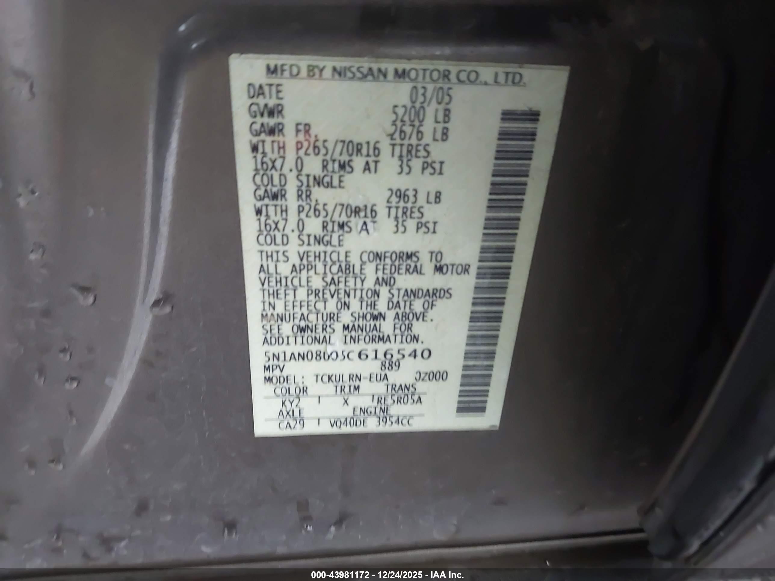 NISSAN XTERRA image 9