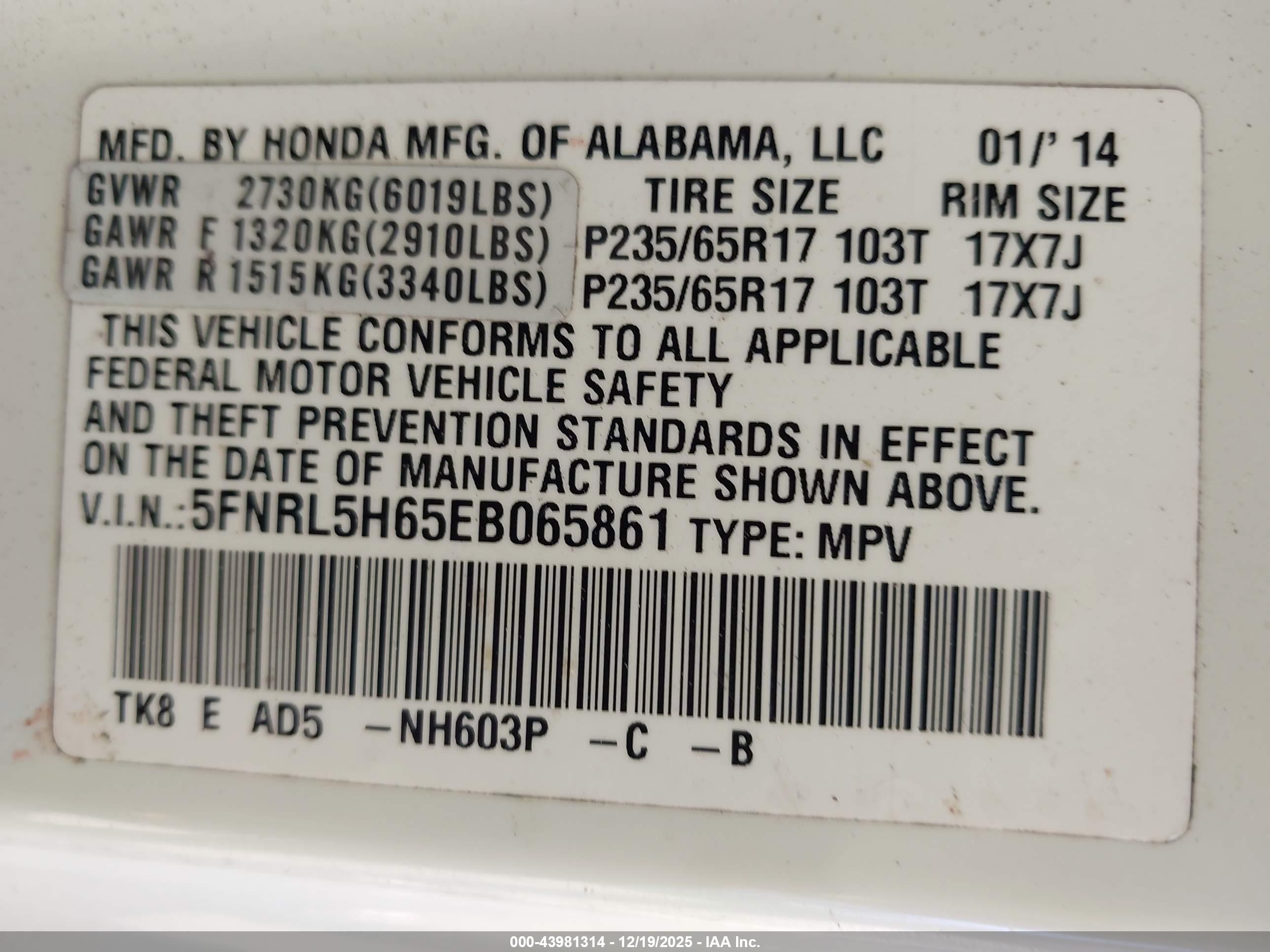 HONDA ODYSSEY image 9